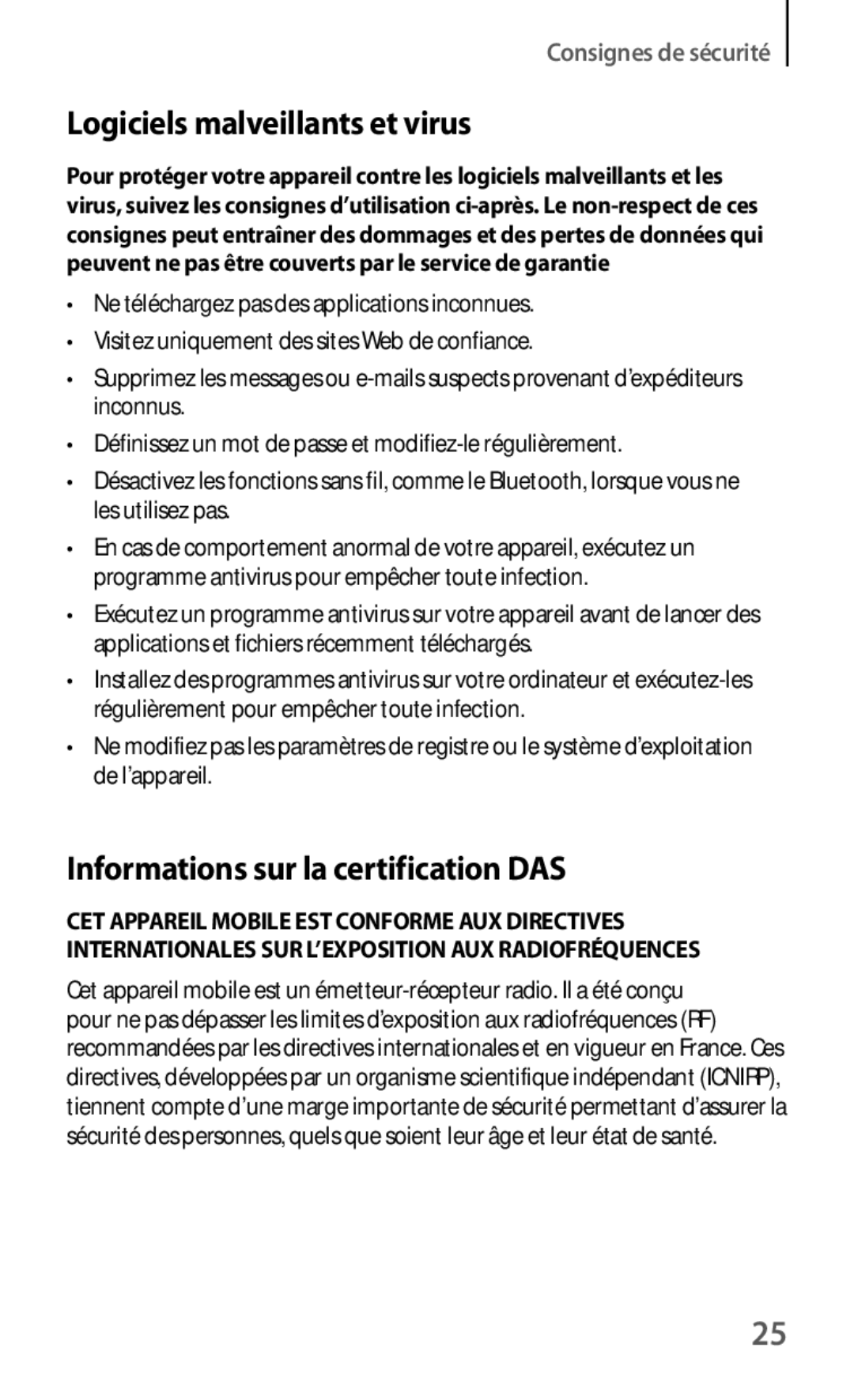 Samsung GT-N5110ZWAXEF, GT-N5110ZWEXEF, GT-N5110NKAXEF manual Logiciels malveillants et virus 