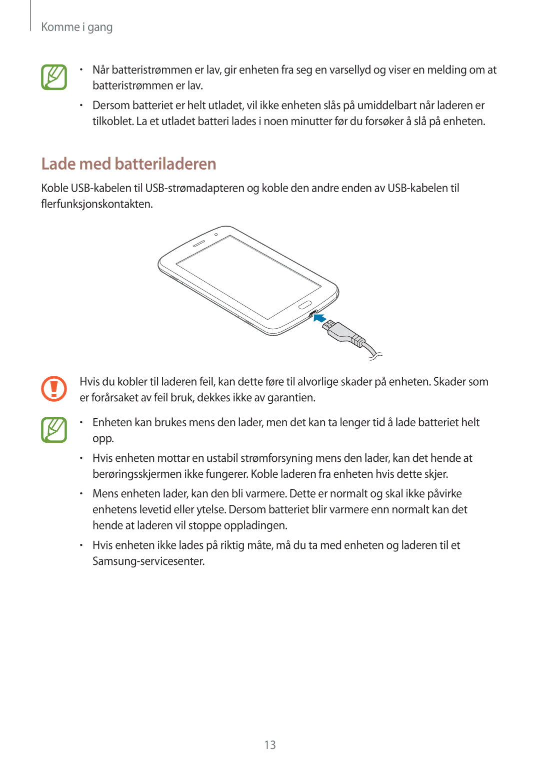 Samsung GT-N5120ZWANEE, GT-N5120NKANEE manual Lade med batteriladeren 