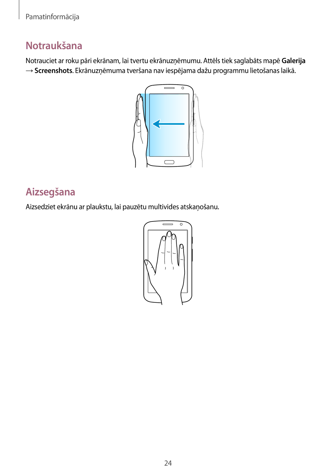 Samsung GT-N5120NKASEB, GT-N5120ZWASEB manual Notraukšana, Aizsegšana 