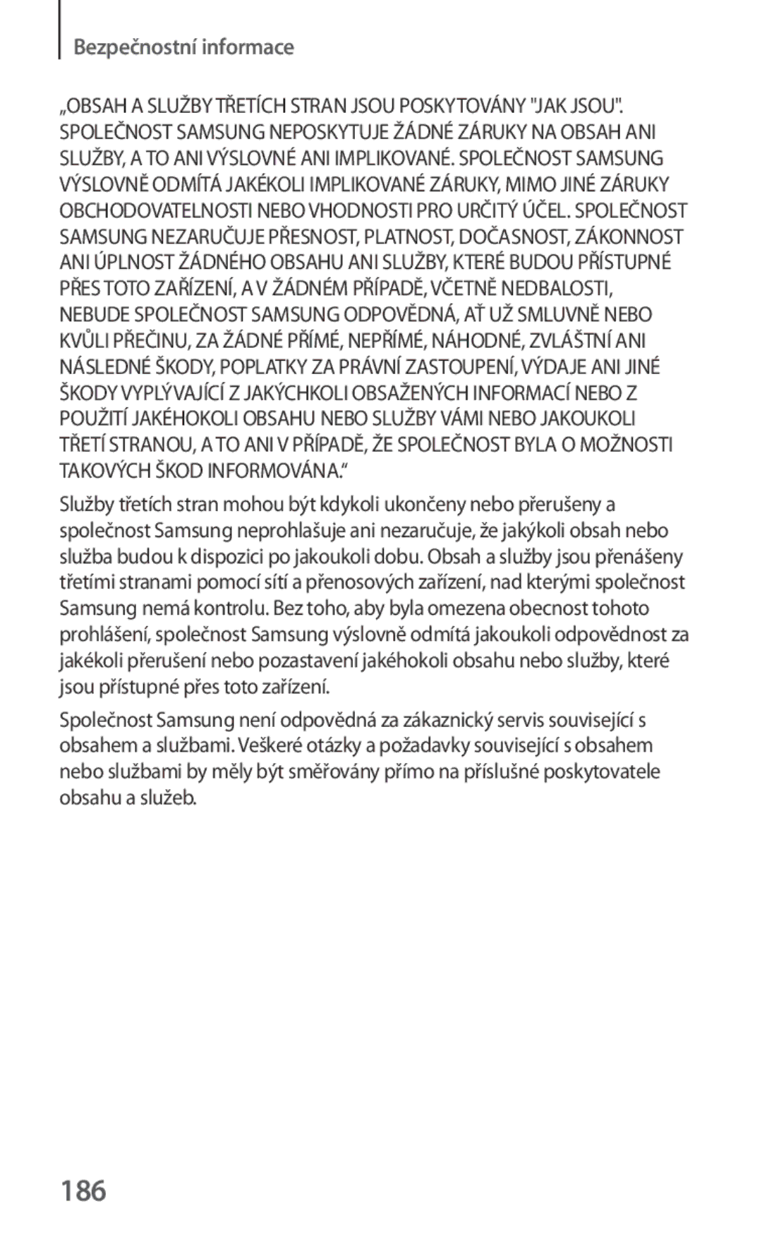 Samsung GT-N5120ZWAO2C manual 186 