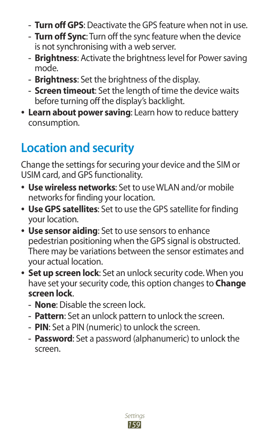 Samsung GT-N7000 user manual Location and security 