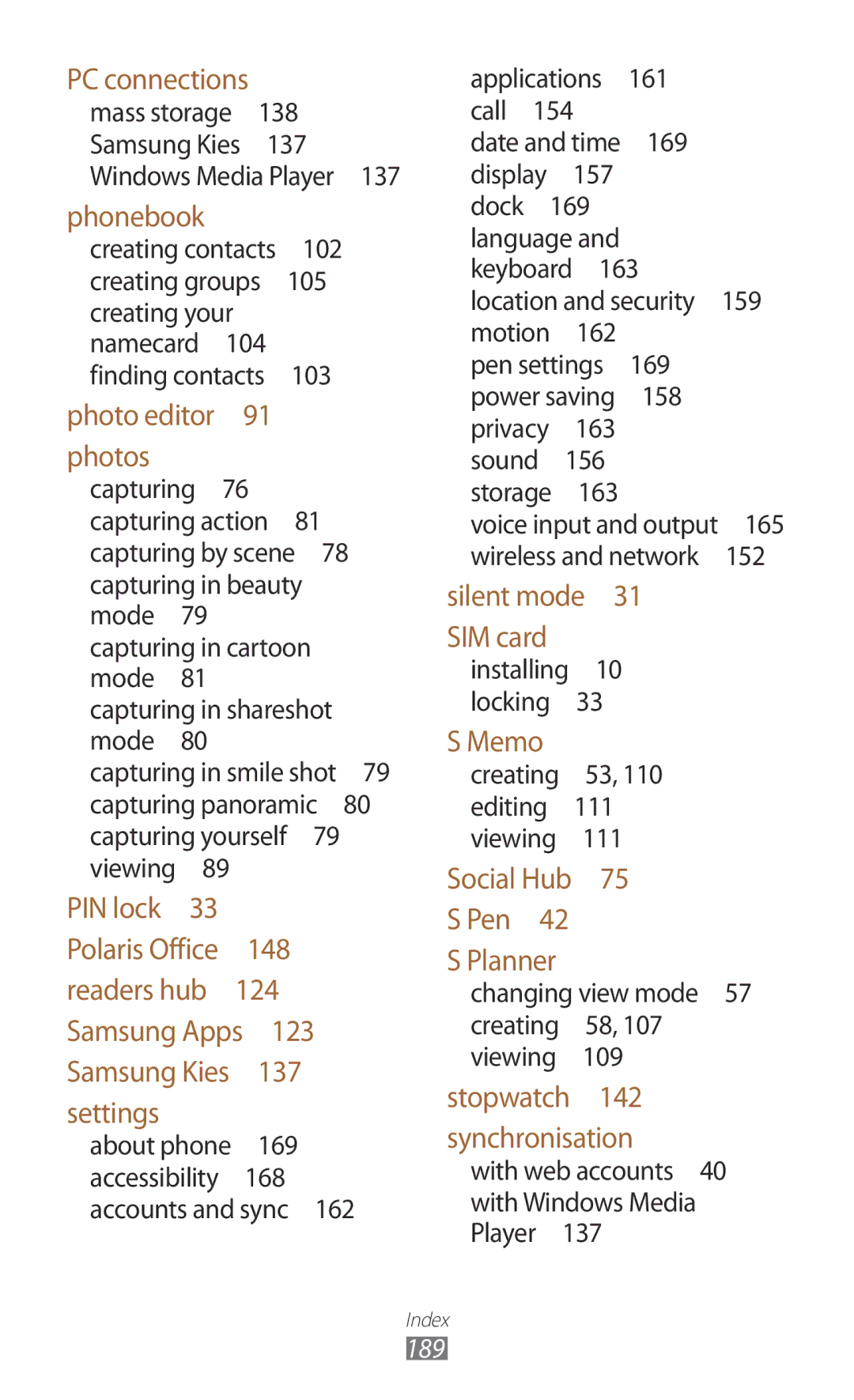 Samsung GT-N7000 user manual PC connections 