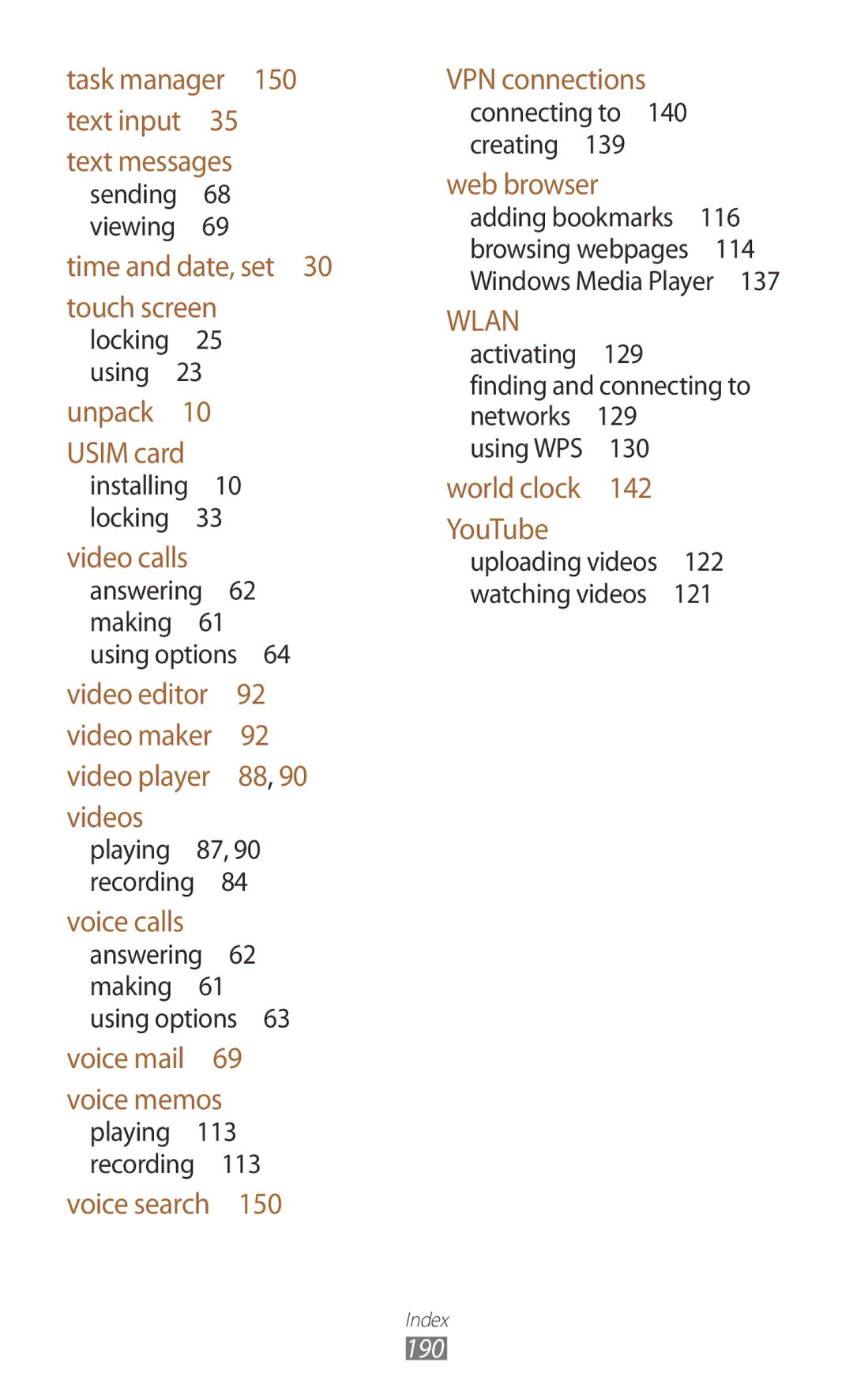 Samsung GT-N7000 user manual Wlan 