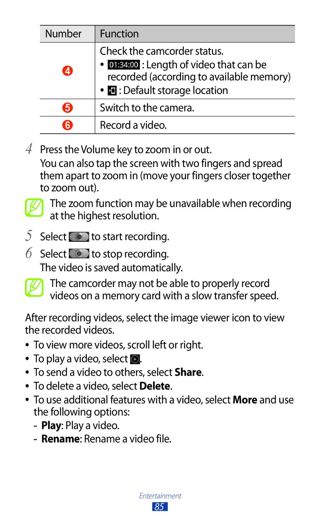 Samsung GT-N7000 user manual Default storage location 