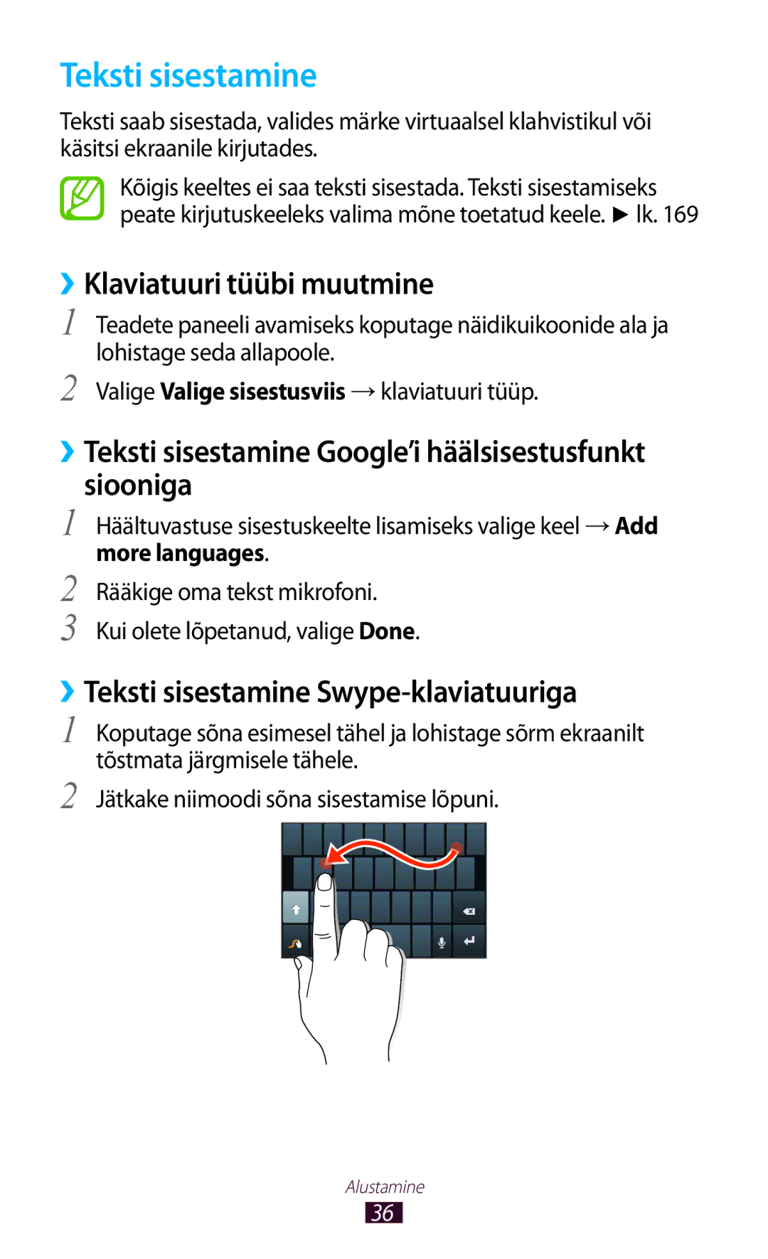 Samsung GT-N7000RWASEB, GT-N7000ZBASEB manual Teksti sisestamine, ››Klaviatuuri tüübi muutmine, Siooniga 