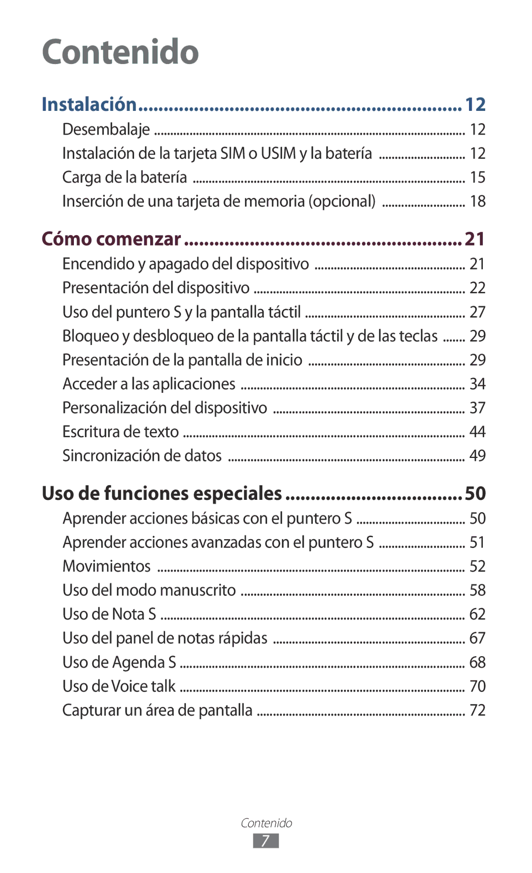 Samsung GT-N7000ZBEAMN, GT-N7000RWATMN, GT-N7000ZBEPHE, GT-N7000RWEPHE manual Cómo comenzar, Uso de funciones especiales 