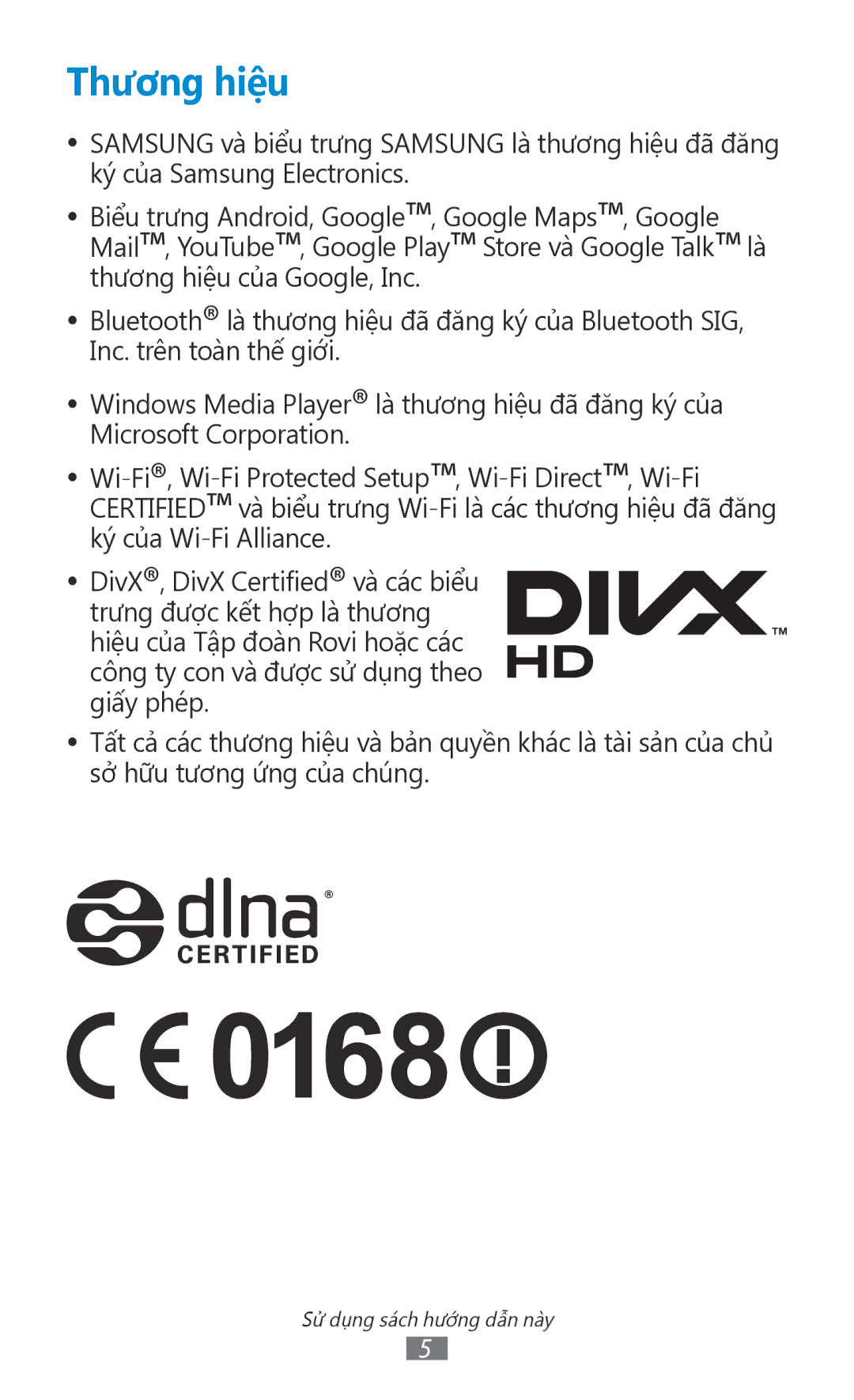 Samsung GT-N7000ZBAXXV, GT-N7000RWAXXV, GT-N7000RWAXEV, GT-N7000ZBAXEV manual Thương hiệu 