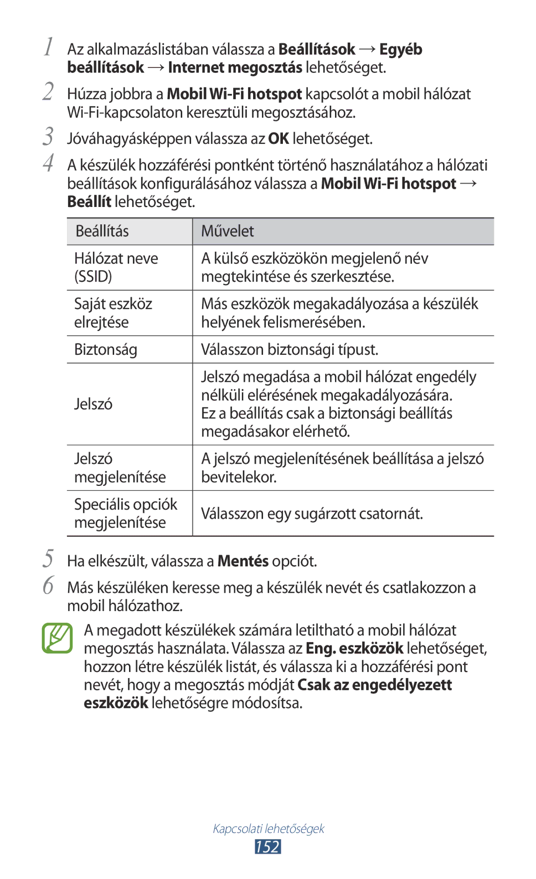 Samsung GT-N7000RWACOA, GT-N7000ZBADBT, GT-N7000ZBEATO, GT-N7000RWAATO manual 152, Megtekintése és szerkesztése, Saját eszköz 