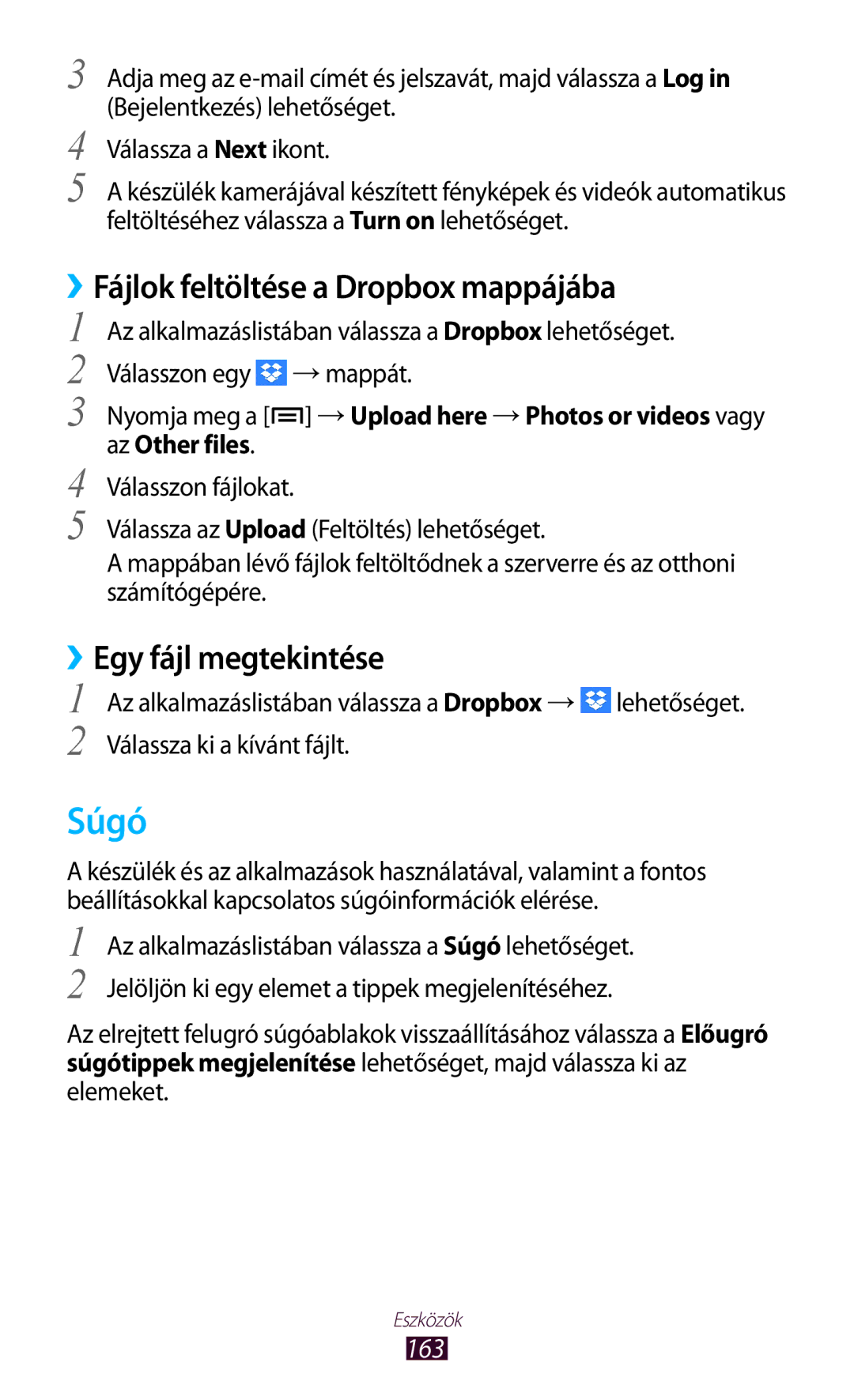 Samsung GT-N7000ZBAVDH, GT-N7000ZBADBT, GT-N7000ZBEATO, GT-N7000RWAATO, GT-N7000ZBAEUR Súgó, ››Egy fájl megtekintése, 163 