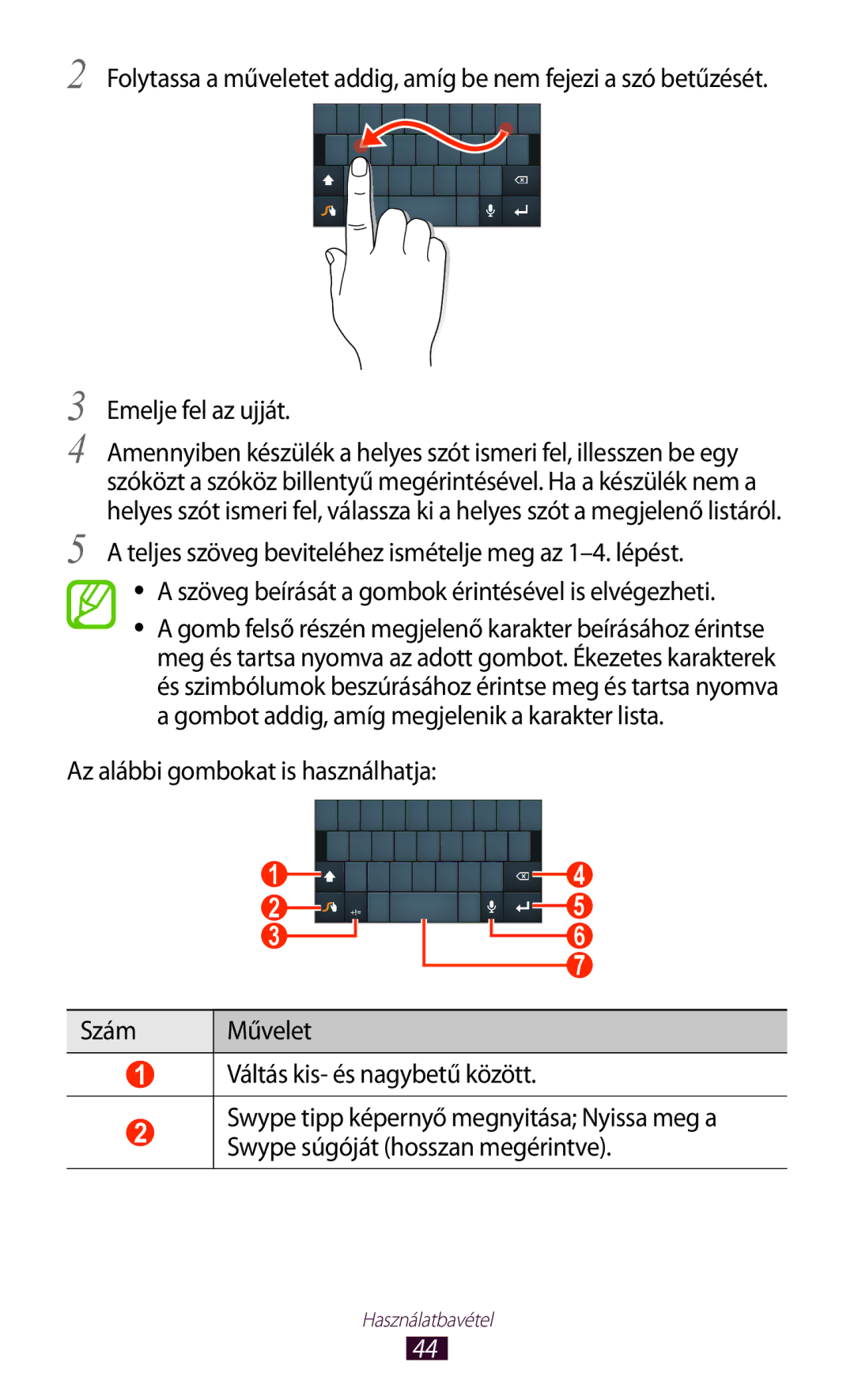 Samsung GT-N7000ZBAEUR, GT-N7000ZBADBT, GT-N7000ZBEATO, GT-N7000RWAATO, GT-N7000ZBAATO, GT-N7000ZBAXEO manual Használatbavétel 