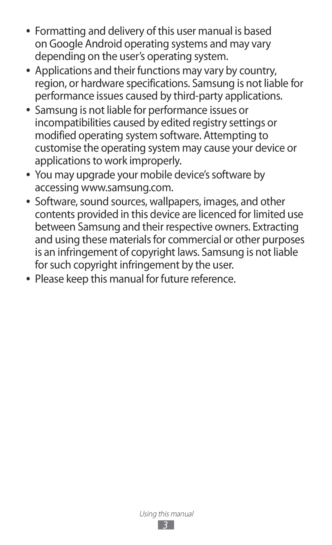 Samsung GT-N7000RWATUR, GT-N7000ZBADBT, GT-N7000ZBEDBT, GT-N7000ZBEATO Please keep this manual for future reference 