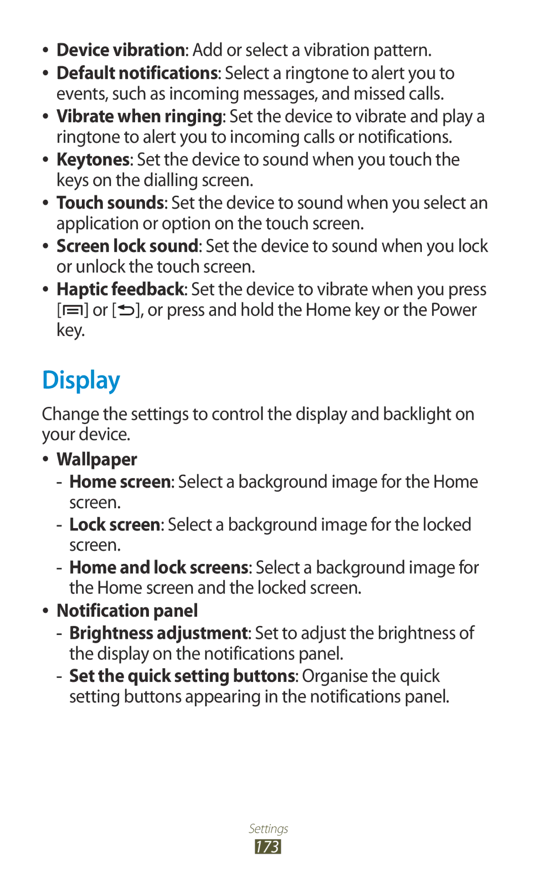 Samsung GT-N7000RWATMN, GT-N7000ZBADBT, GT-N7000ZBEDBT, GT-N7000ZBEATO, GT-N7000RWATUR Display, Wallpaper, Notification panel 