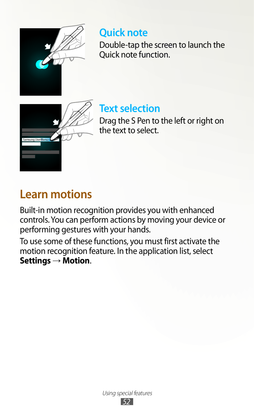 Samsung GT-N7000ZBAHUI, GT-N7000ZBADBT, GT-N7000ZBEDBT, GT-N7000ZBEATO Double-tap the screen to launch Quick note function 