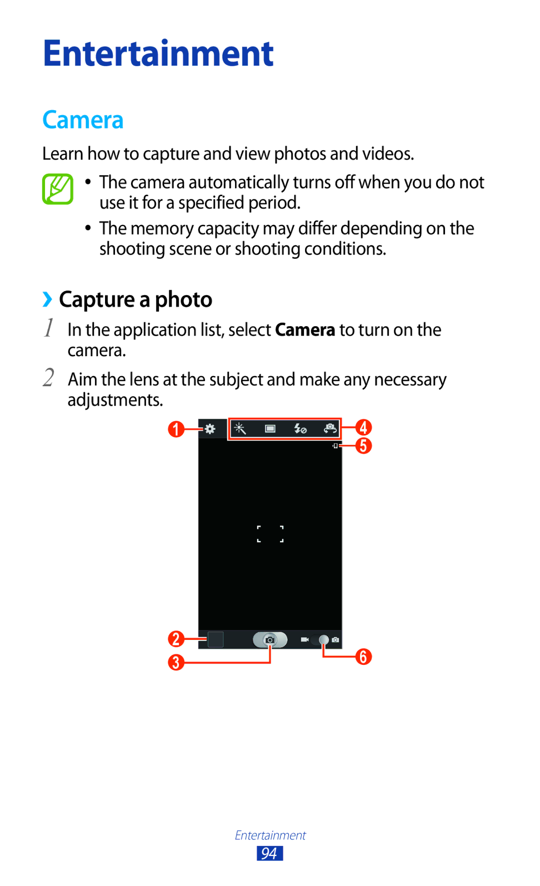 Samsung GT-N7000ZBAVIM, GT-N7000ZBADBT, GT-N7000ZBEDBT, GT-N7000ZBEATO, GT-N7000RWATUR manual Camera, ››Capture a photo 