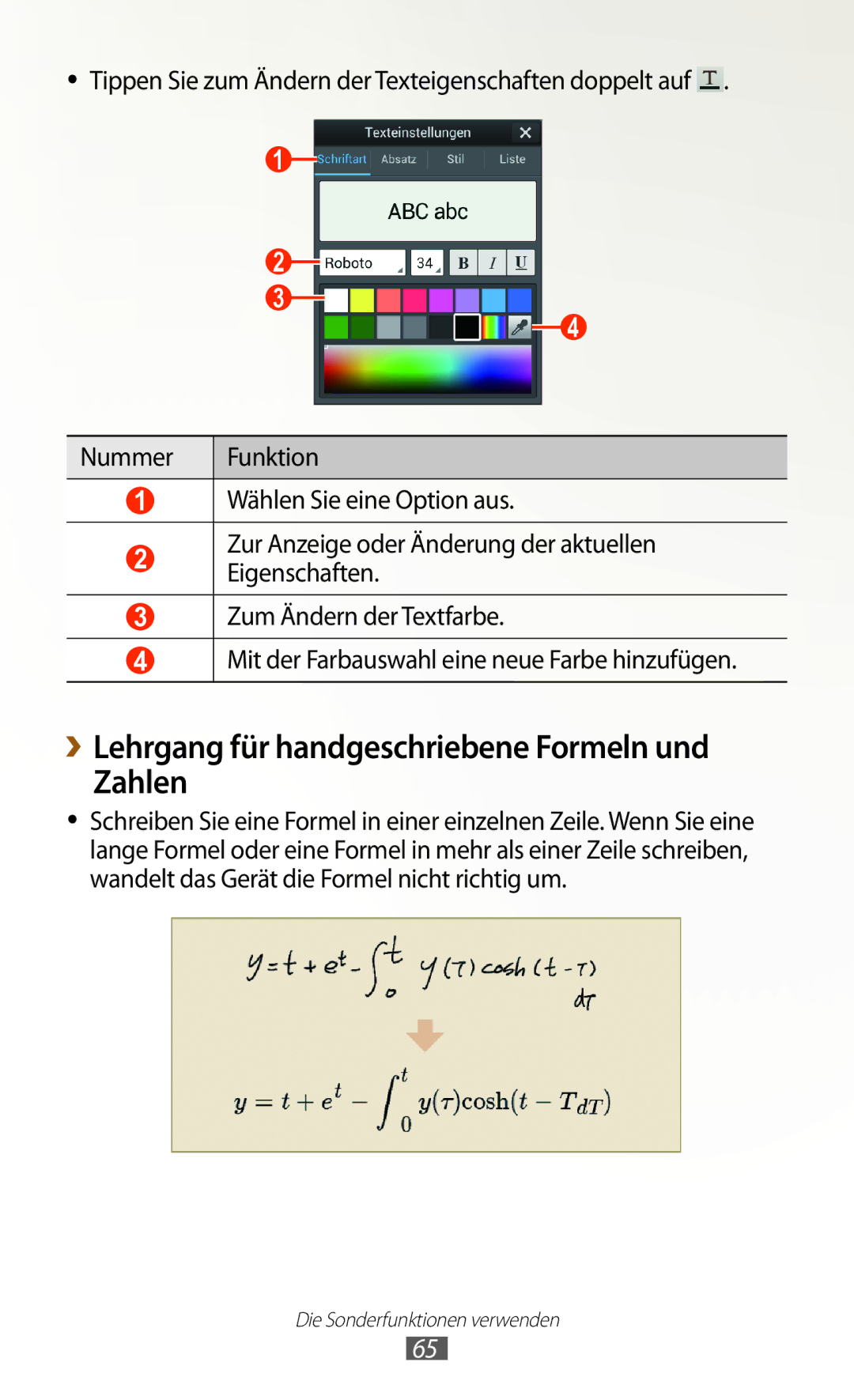 Samsung GT-N7000RWADBT, GT-N7000ZBADBT, GT-N7000ZBEDBT, GT-N7000ZBEATO ››Lehrgang für handgeschriebene Formeln und Zahlen 