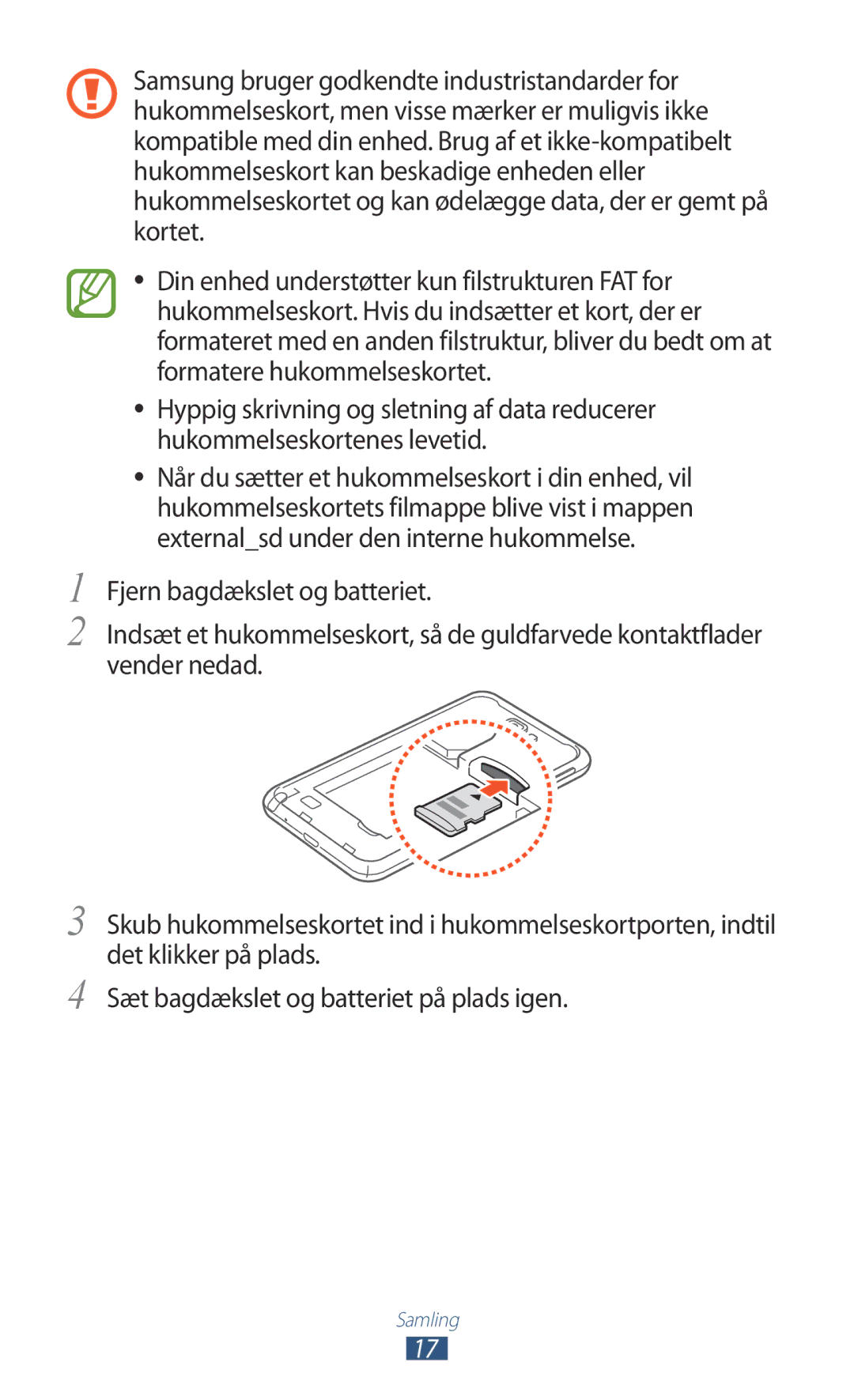 Samsung GT-N7000ZBANEE, GT-N7000ZBENEE, GT-N7000ZIANEE, GT-N7000RWANEE manual Samling 