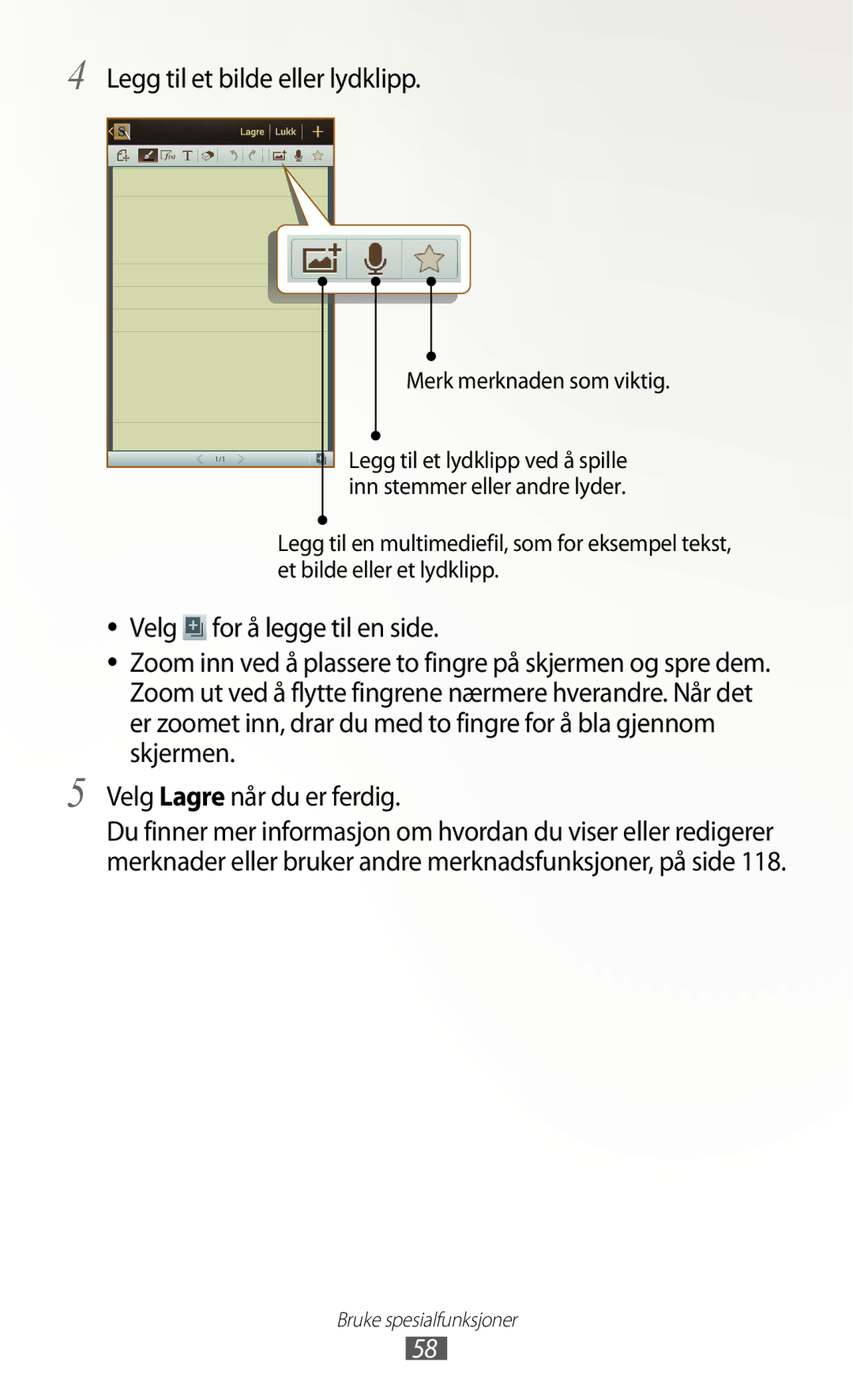 Samsung GT-N7000ZIANEE, GT-N7000ZBENEE, GT-N7000ZBANEE, GT-N7000RWANEE manual Merk merknaden som viktig 