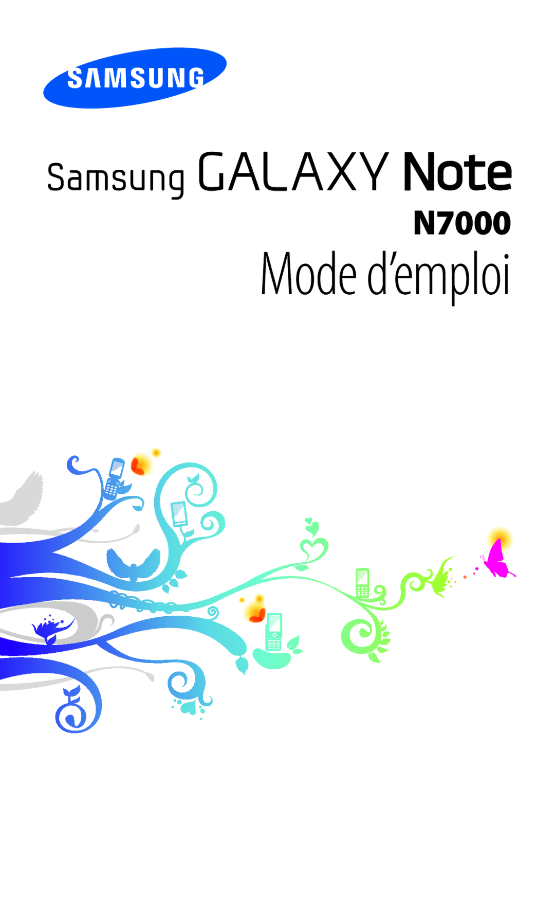 Samsung GT-N7000ZBAFTM, GT-N7000ZIABOG, GT-N7000RWASFR, GT-N7000ZIAXEF, GT-N7000ZBEXEF, GT-N7000ZBEFTM manual Mode d’emploi 