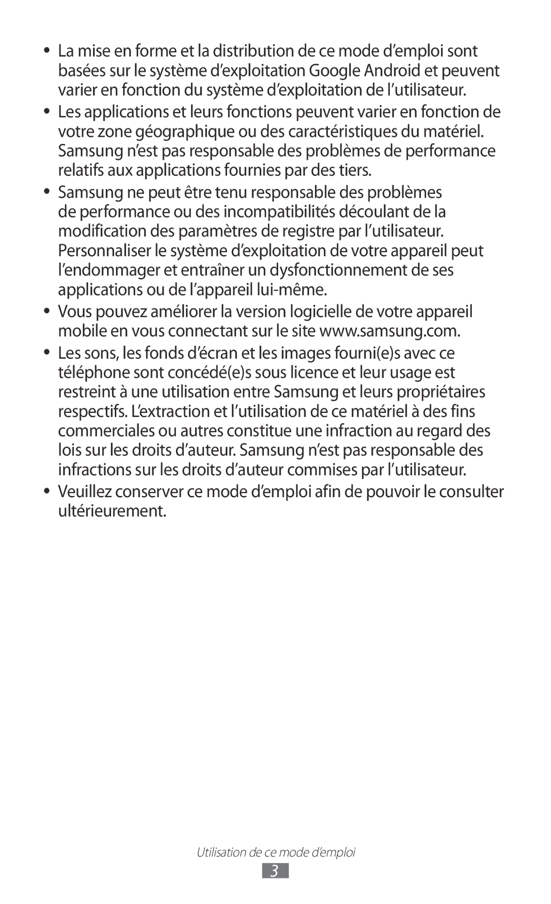 Samsung GT-N7000ZIAXEF, GT-N7000ZIABOG, GT-N7000ZBAFTM, GT-N7000RWASFR, GT-N7000ZBEXEF manual Utilisation de ce mode d’emploi 