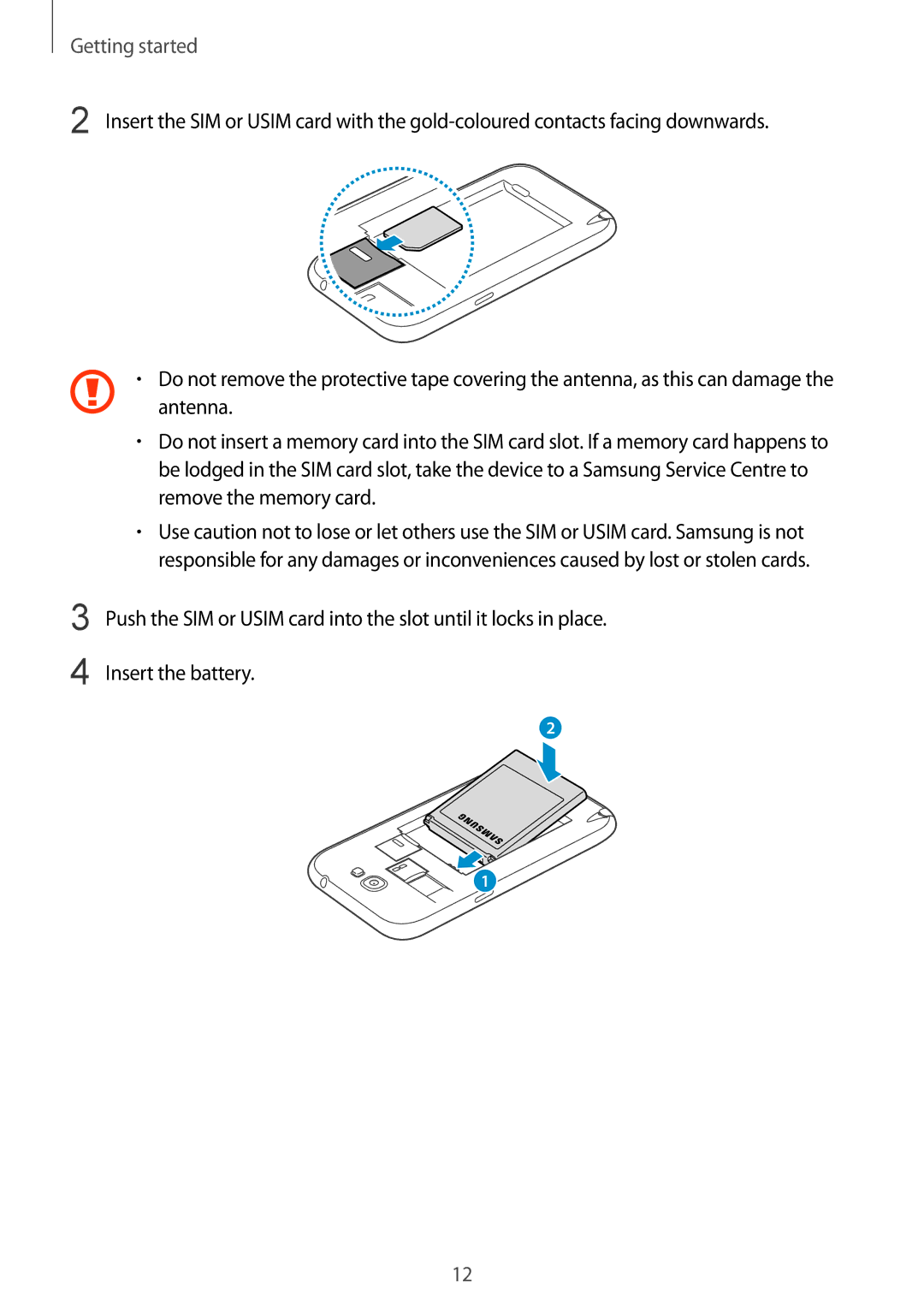 Samsung GT-N7100 user manual Getting started 