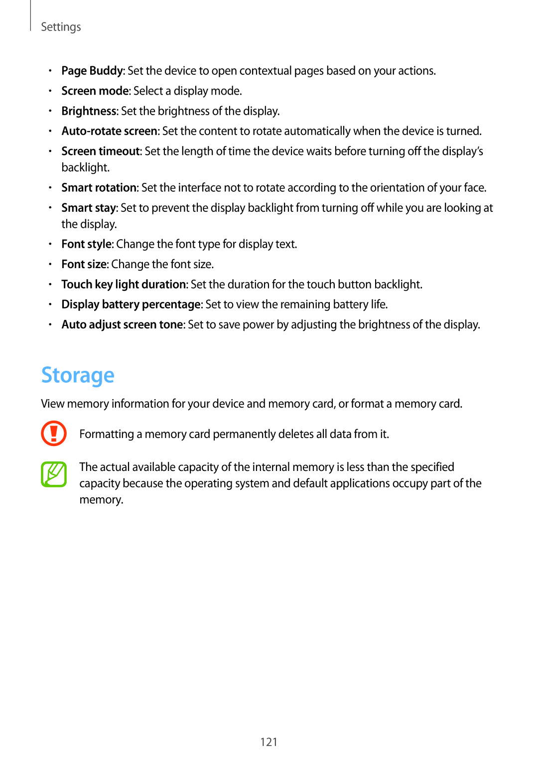 Samsung GT-N7100 user manual Storage 