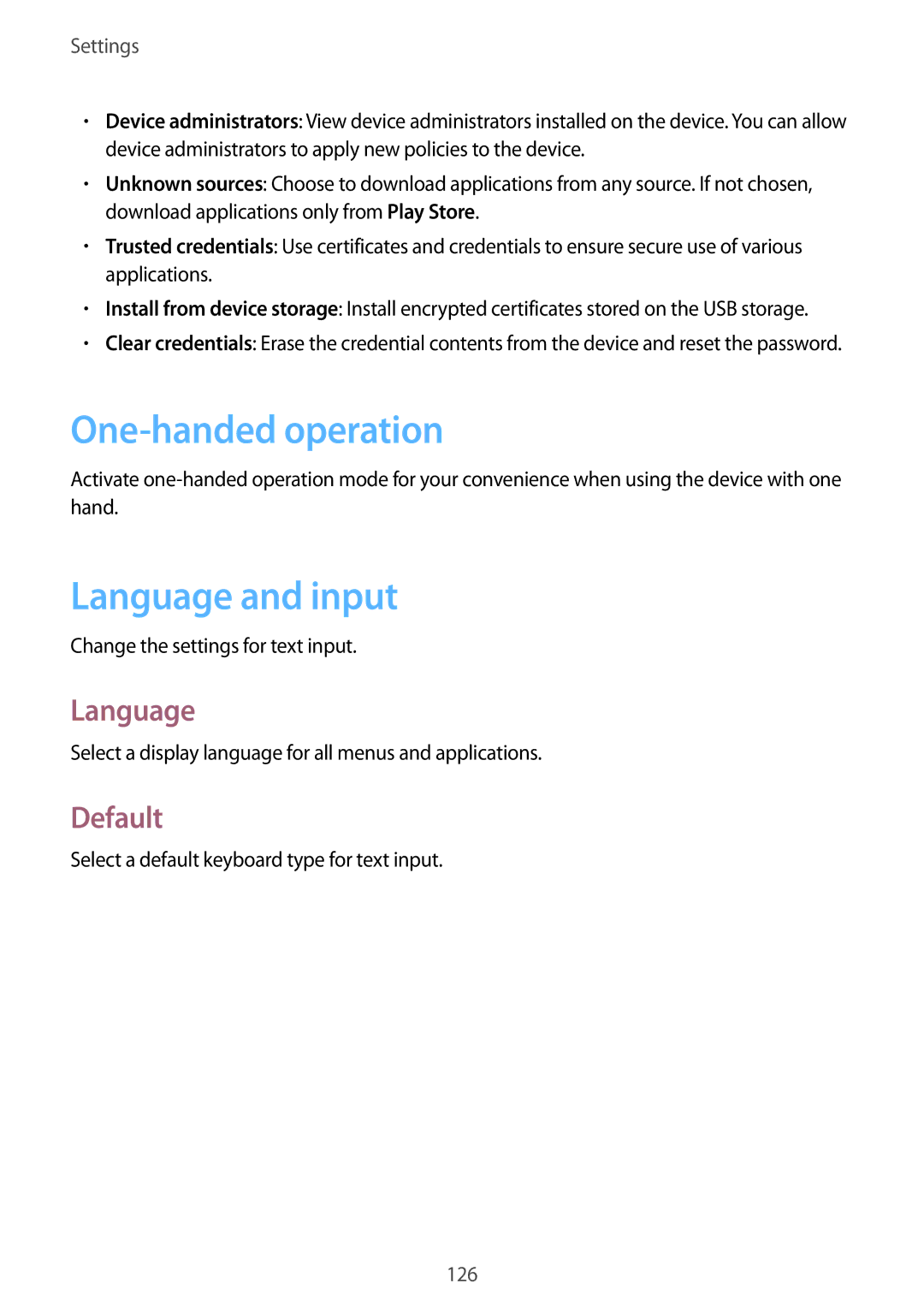 Samsung GT-N7100 user manual Language and input, Default 