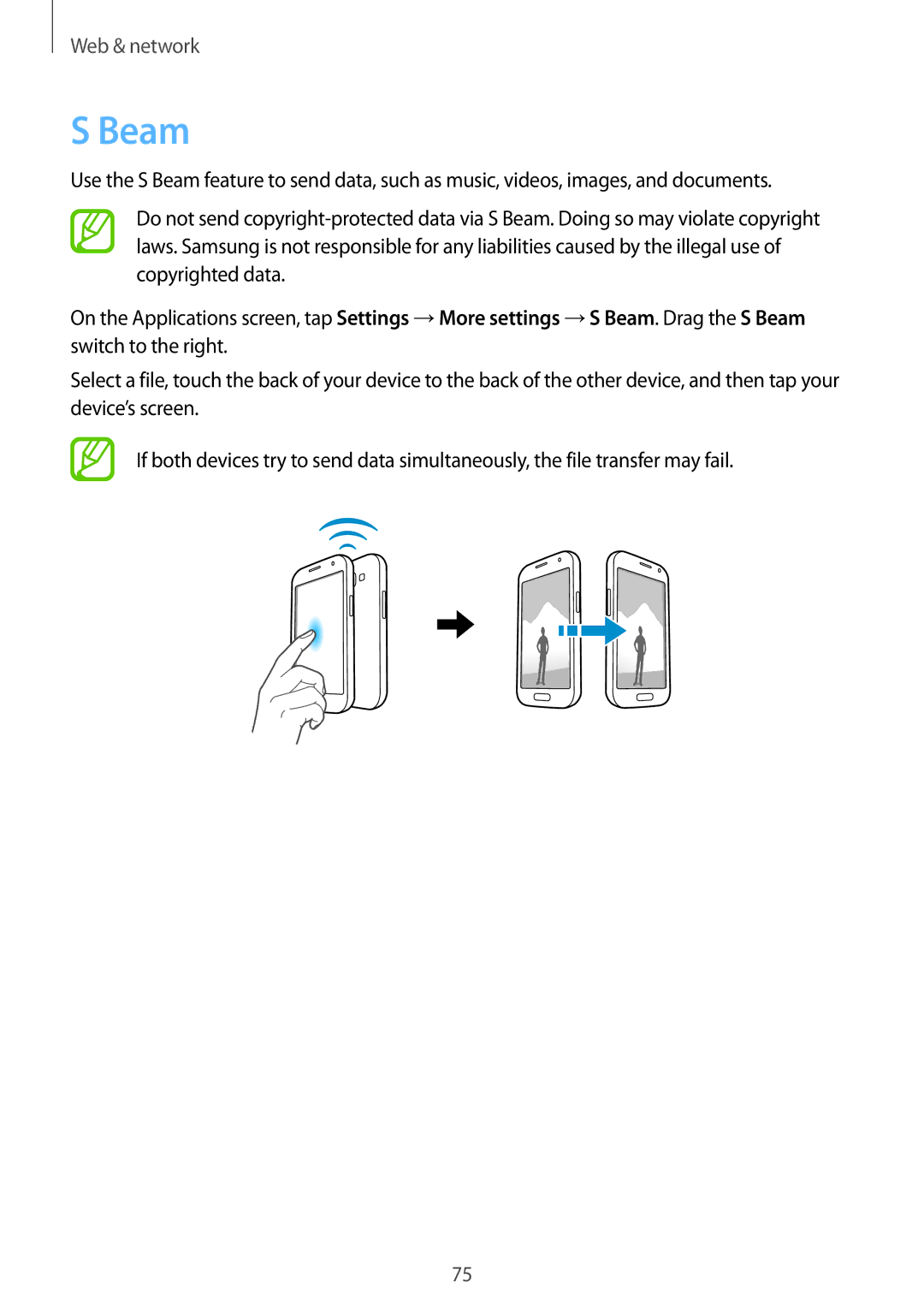 Samsung GT-N7100 user manual Beam 