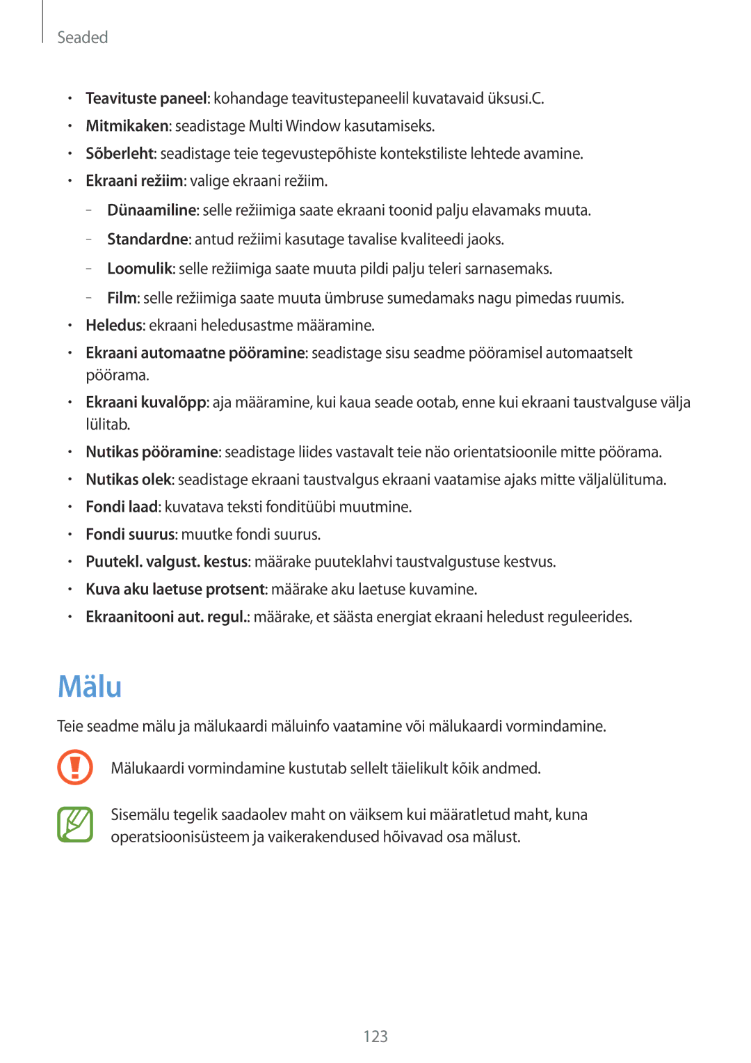 Samsung GT-N7100TADSEB, GT-N7100RWDSEB manual Mälu 