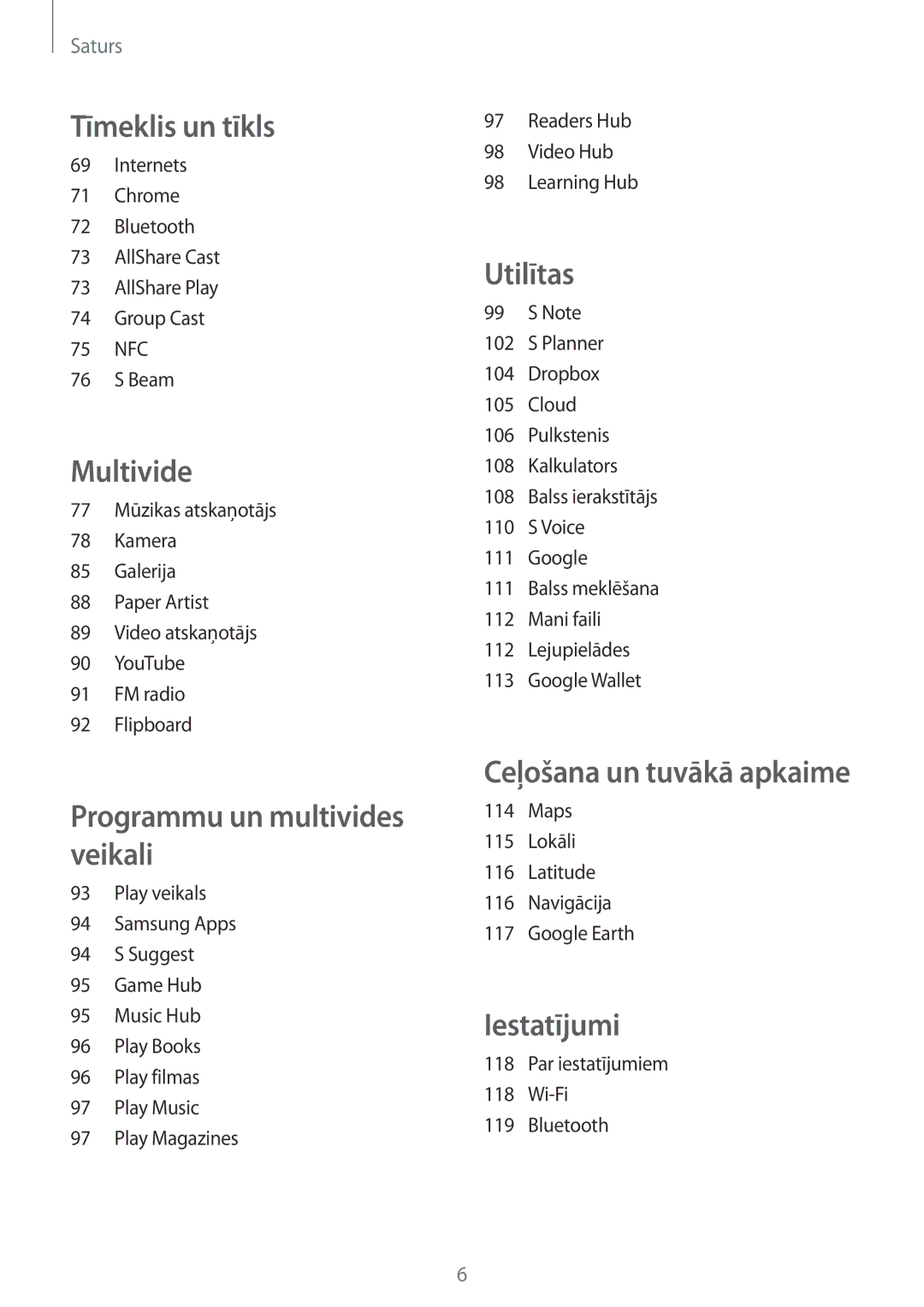 Samsung GT-N7100RWDSEB, GT-N7100TADSEB manual Tīmeklis un tīkls 