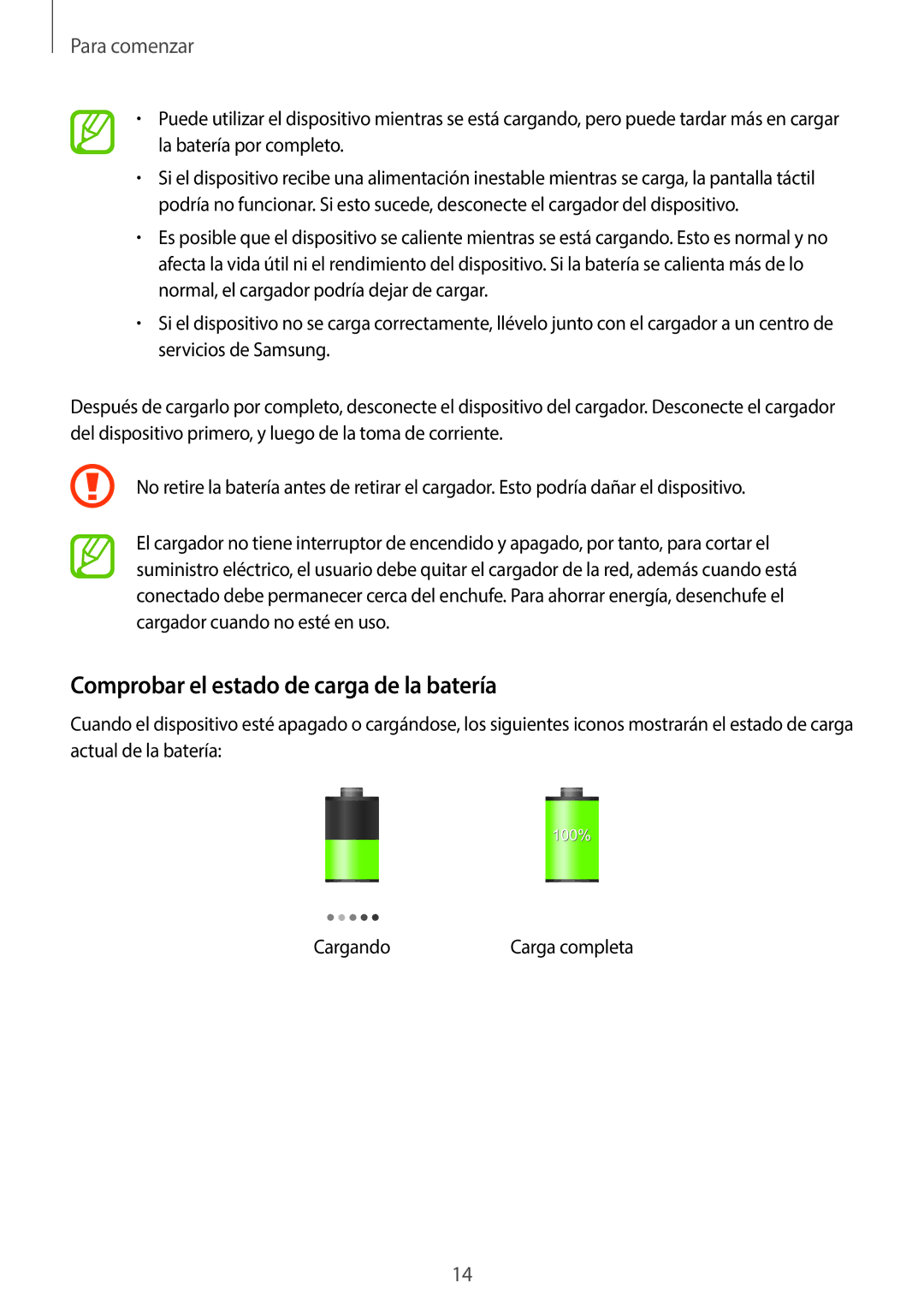 Samsung GT-N7100TADAMN, GT-N7100RWDTPH, GT-N7100RWDDBT, GT-N7100TADDBT manual Comprobar el estado de carga de la batería 