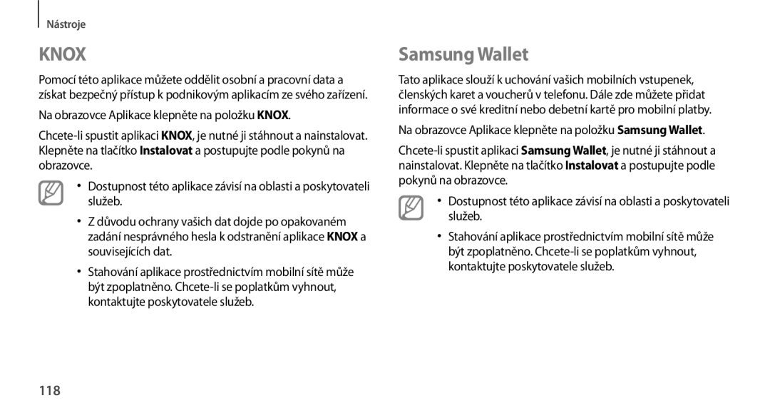 Samsung GT-N7100RWDO2C, GT-N7100RWDXEO, GT-N7100TADATO, GT-N7100RWDATO, GT-N7100RWDVVT, GT-N7100TADTMZ Samsung Wallet, 118 