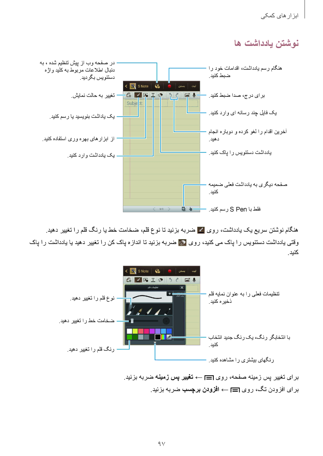 Samsung GT-N7100TADJED, GT-N7100RWXJED, GT-N7100ZNDKSA, GT-N7100VSAXSG, GT-N7100VSDXSG, GT-N7100ZBDKSA manual اه تشاددای نتشون 