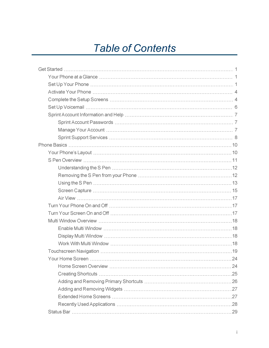 Samsung GT-N7100WHT, GT-N7100GRY manual Table of Contents 