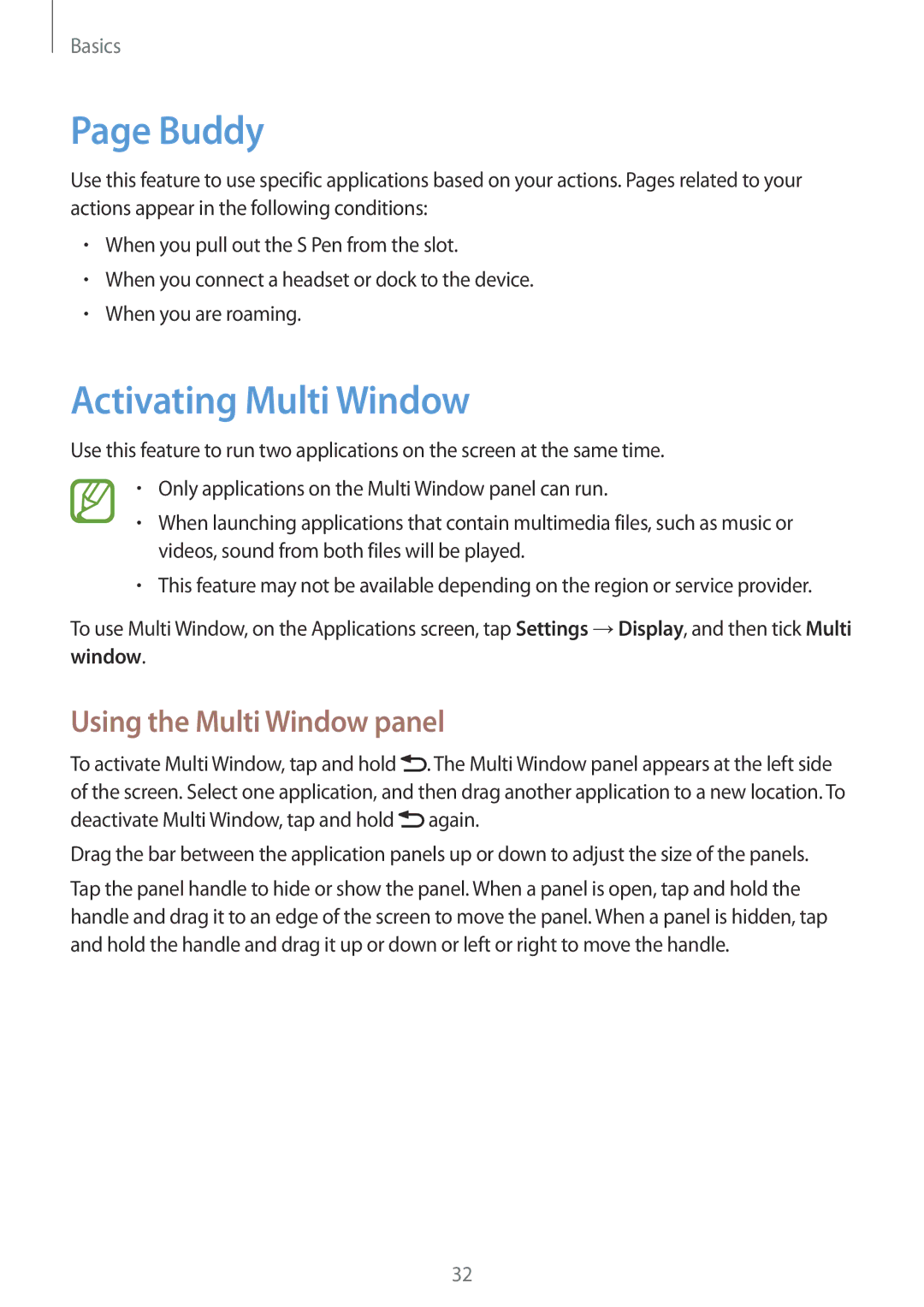 Samsung GT-N7100TADO2U, GT-N7100ZNDTUR, GT-N7100ZBDTUR manual Buddy, Activating Multi Window, Using the Multi Window panel 