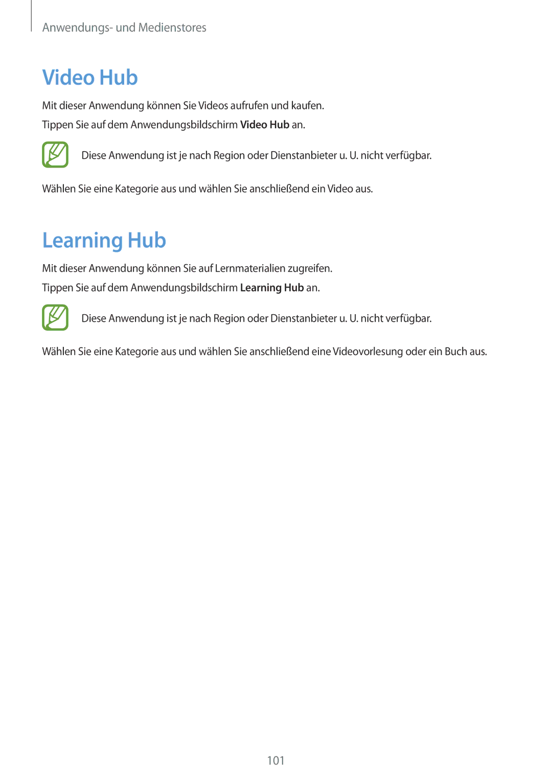 Samsung GT-N7100TADITV, GT-N7100ZNDTUR, GT-N7100ZBDTUR, GT-N7100TAXDBT, GT-N7100RWDXEO, GT-N7100RWDTPH Video Hub, Learning Hub 