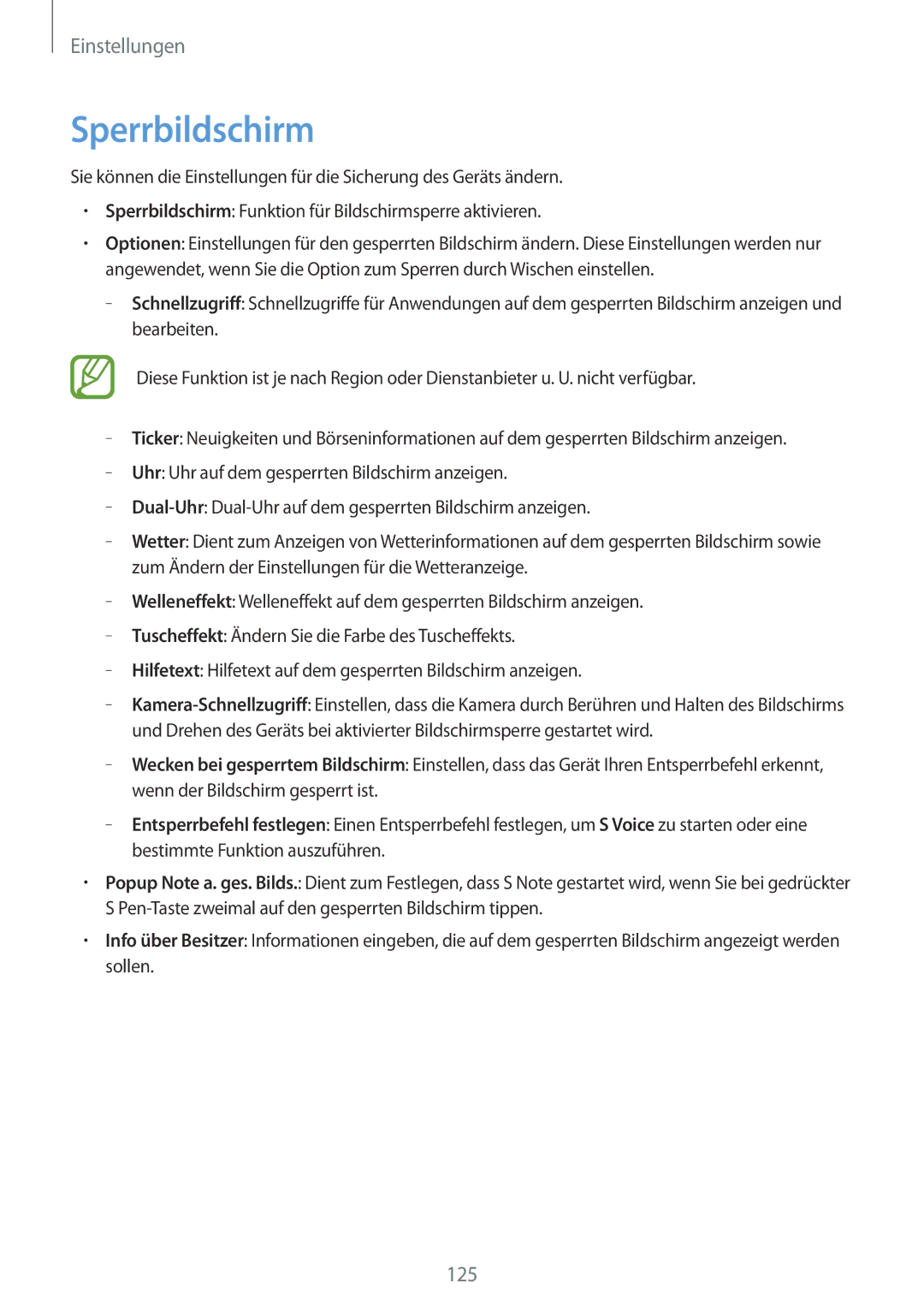 Samsung GT-N7100TADMBC, GT-N7100ZNDTUR, GT-N7100ZBDTUR, GT-N7100TAXDBT, GT-N7100RWDXEO, GT-N7100RWDTPH manual Sperrbildschirm 