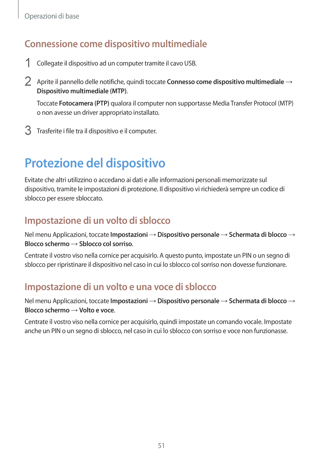 Samsung GT-N7100TADITV Protezione del dispositivo, Connessione come dispositivo multimediale, Dispositivo multimediale MTP 