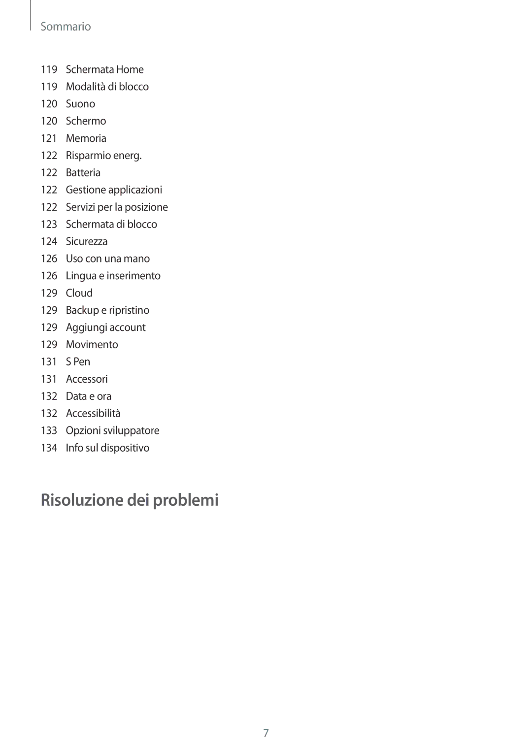 Samsung GT-N7100TAXITV, GT-N7100ZRDTUR, GT-N7100RWDWIN, GT-N7100TADTUR, GT-N7100RWDITV manual Risoluzione dei problemi 