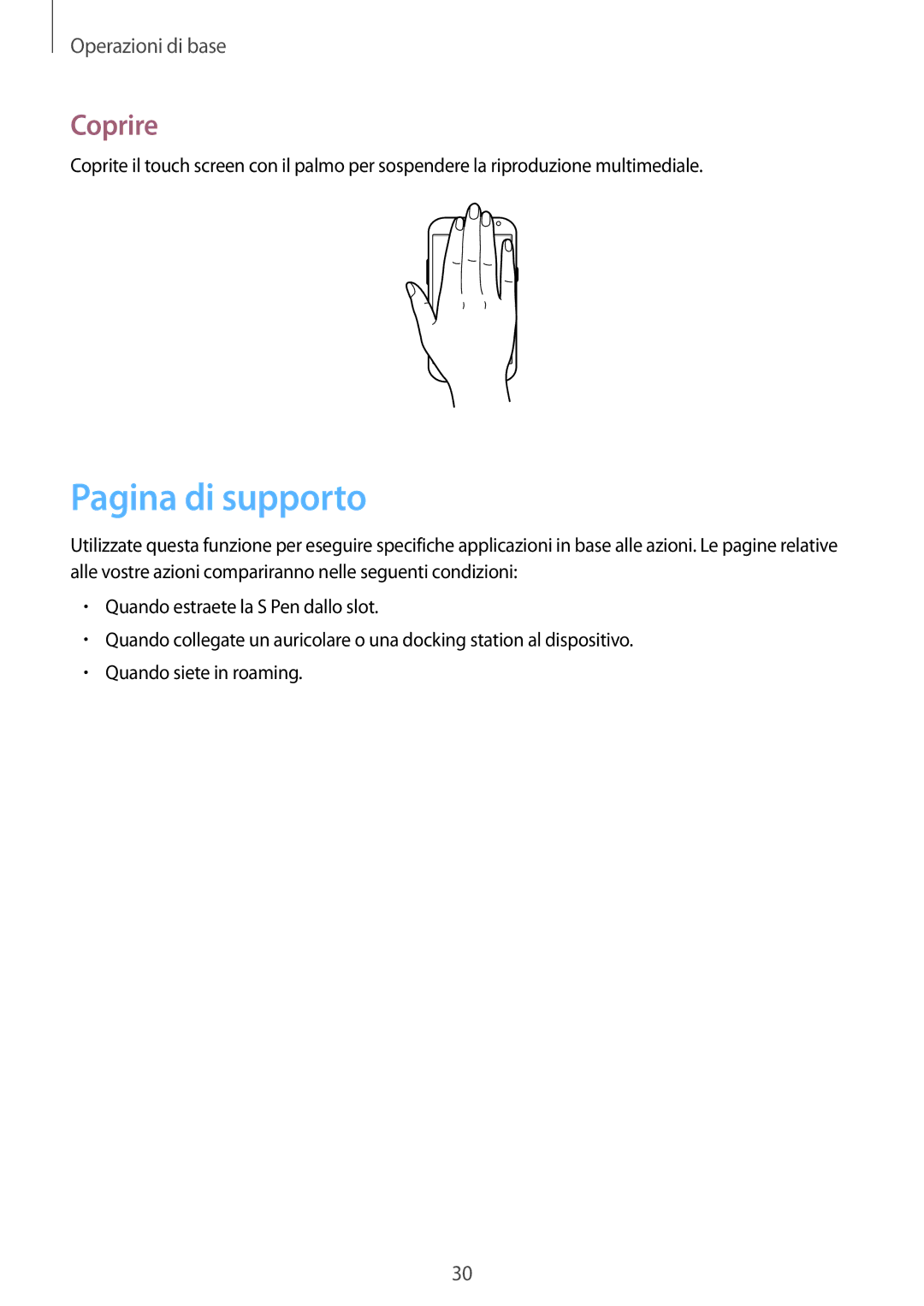 Samsung GT-N7105RWDHUI, GT-N7105RWDNEE, GT-N7105TADOMN, GT-N7105TADHUI manual Pagina di supporto, Coprire 