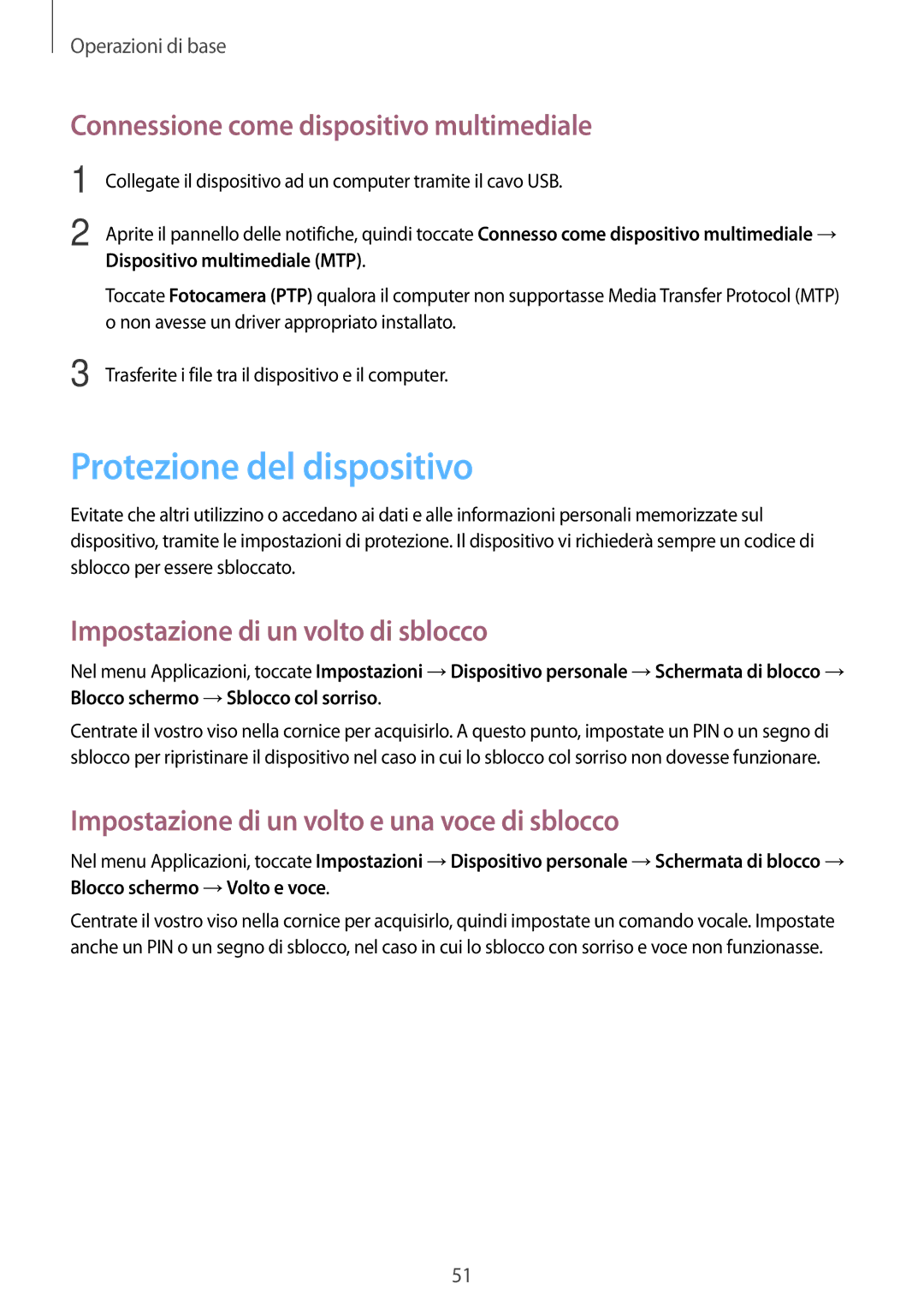 Samsung GT-N7105TADHUI Protezione del dispositivo, Connessione come dispositivo multimediale, Dispositivo multimediale MTP 