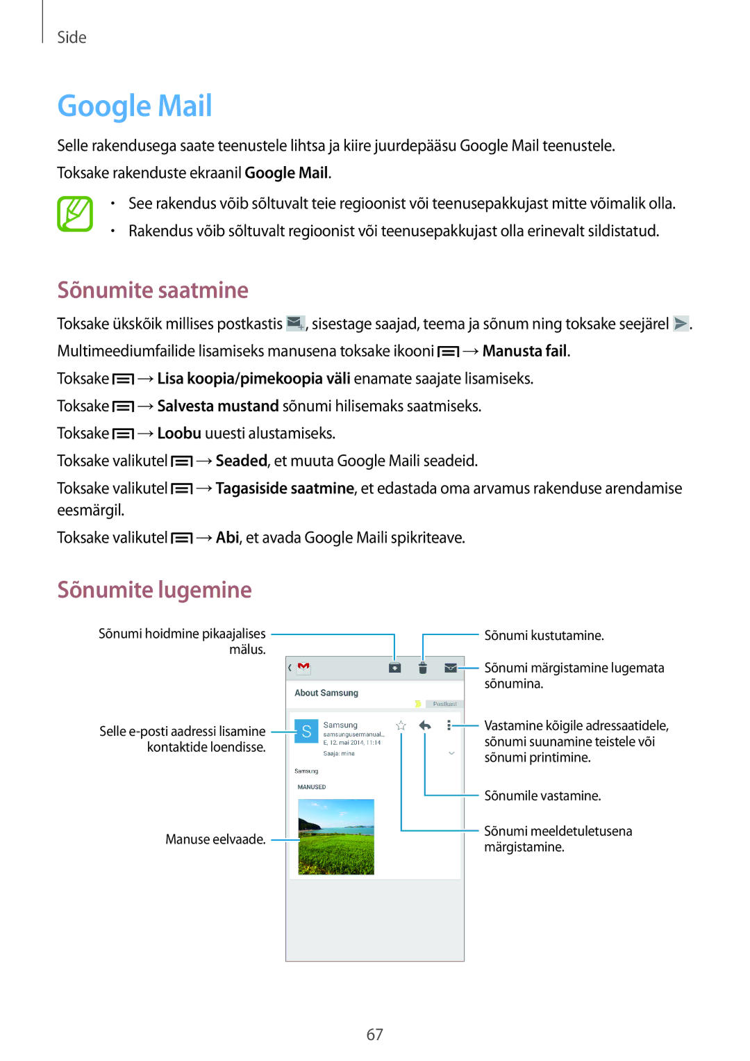 Samsung GT-N7105RWDSEB, GT-N7105TADSEB manual Google Mail 