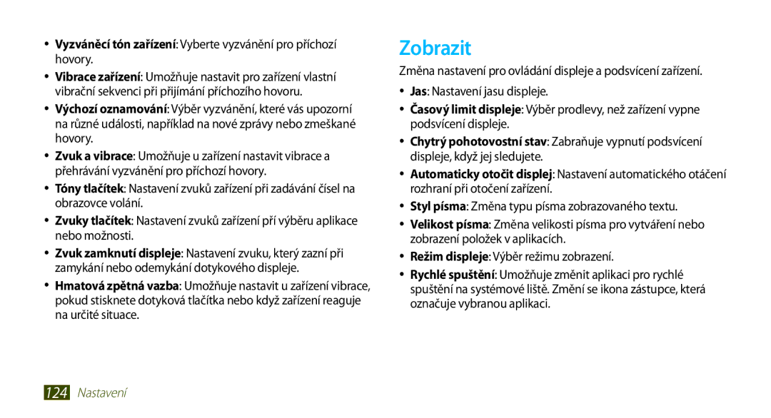 Samsung GT-N8000EAAXSK, GT-N8000EAAATO manual Zobrazit, Vyzváněcí tón zařízení Vyberte vyzvánění pro příchozí hovory 