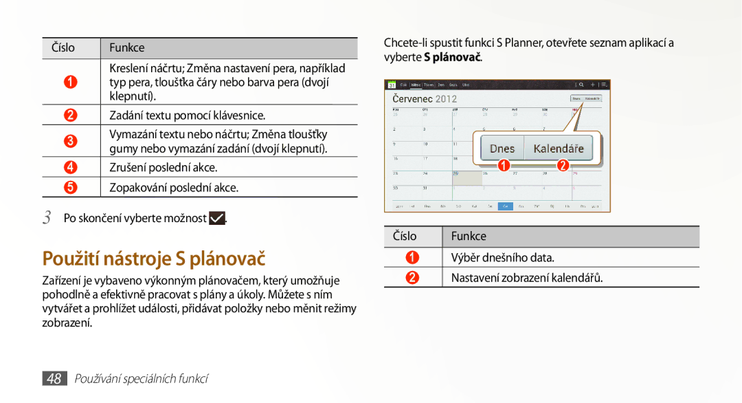 Samsung GT-N8000EAAXEZ, GT-N8000EAAATO, GT-N8000ZWAEUR, GT-N8000ZWAATO, GT-N8000ZWAXSK manual Použití nástroje S plánovač 