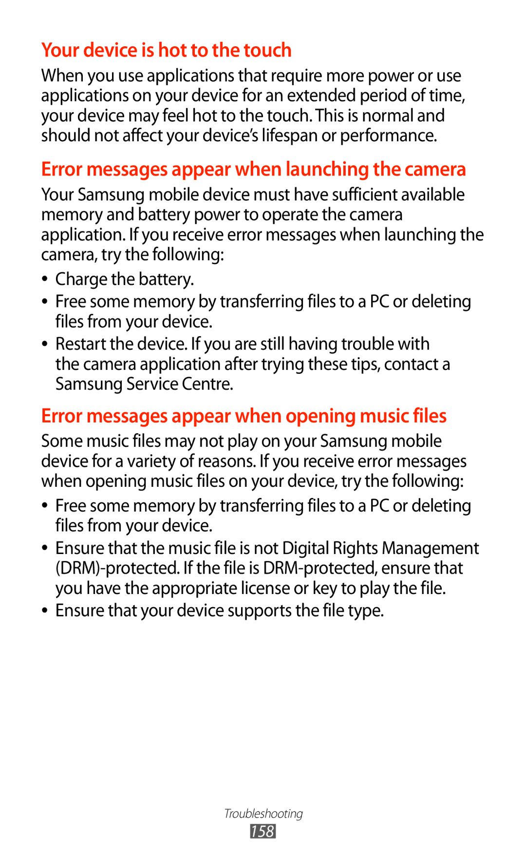 Samsung GT-N8000EAABTU user manual Your device is hot to the touch 