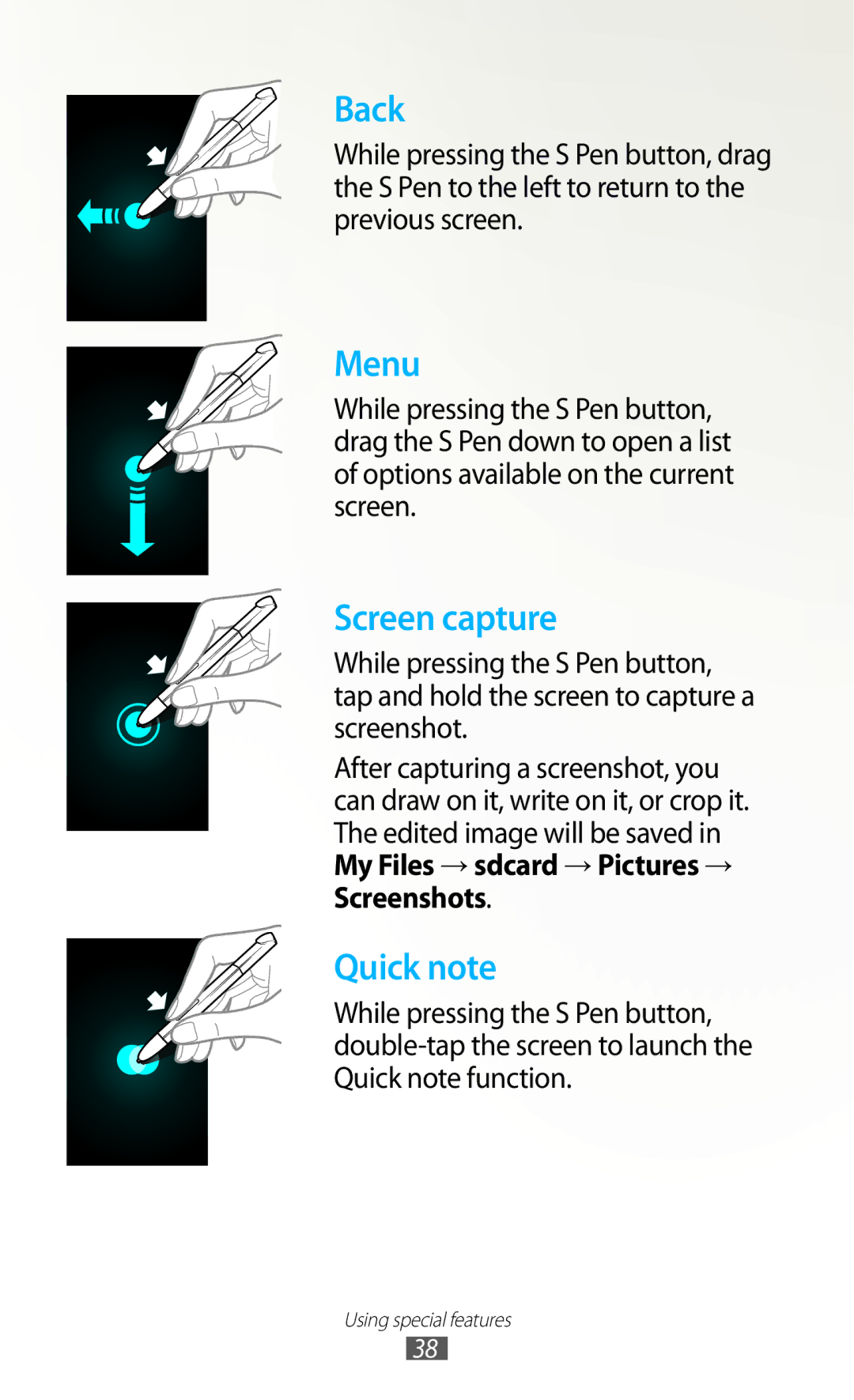 Samsung GT-N8000EAABTU user manual Back 