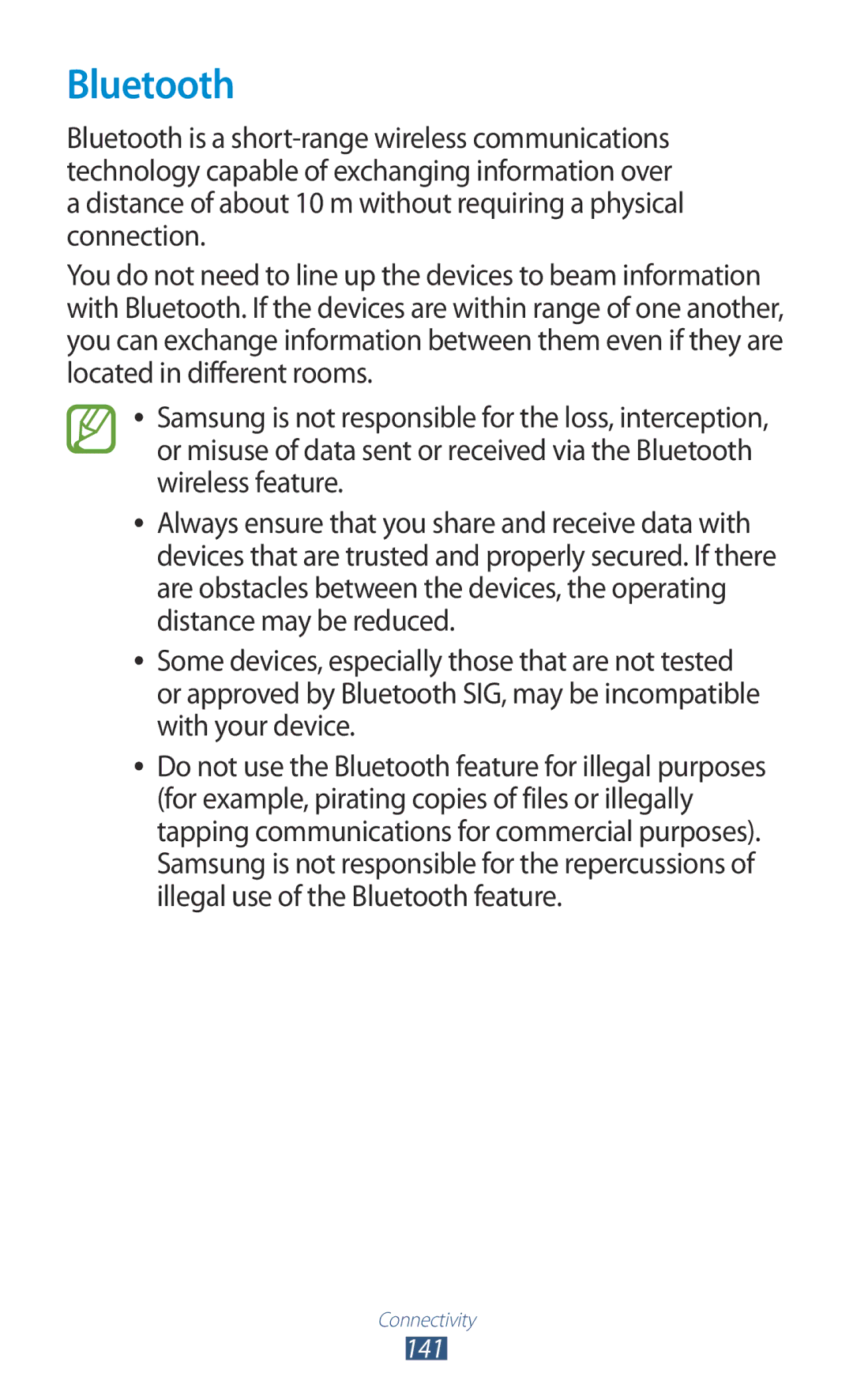 Samsung GT-N8000EAACAC, GT-N8000EAAKSA, GT-N8000ZWFTHR, GT-N8000EAAEGY, GT-N8000ZWAXSG, GT-N8000EAAXSG manual Bluetooth 