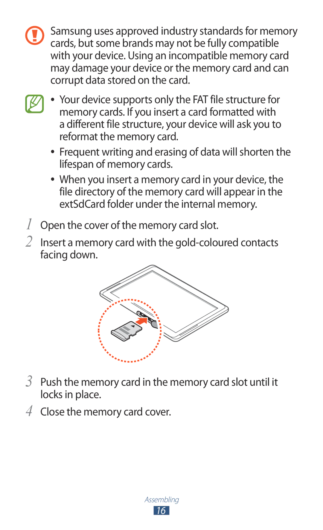 Samsung GT-N8000EAAJED, GT-N8000EAAKSA, GT-N8000ZWFTHR, GT-N8000EAAEGY, GT-N8000ZWAXSG, GT-N8000EAAXSG manual Assembling 