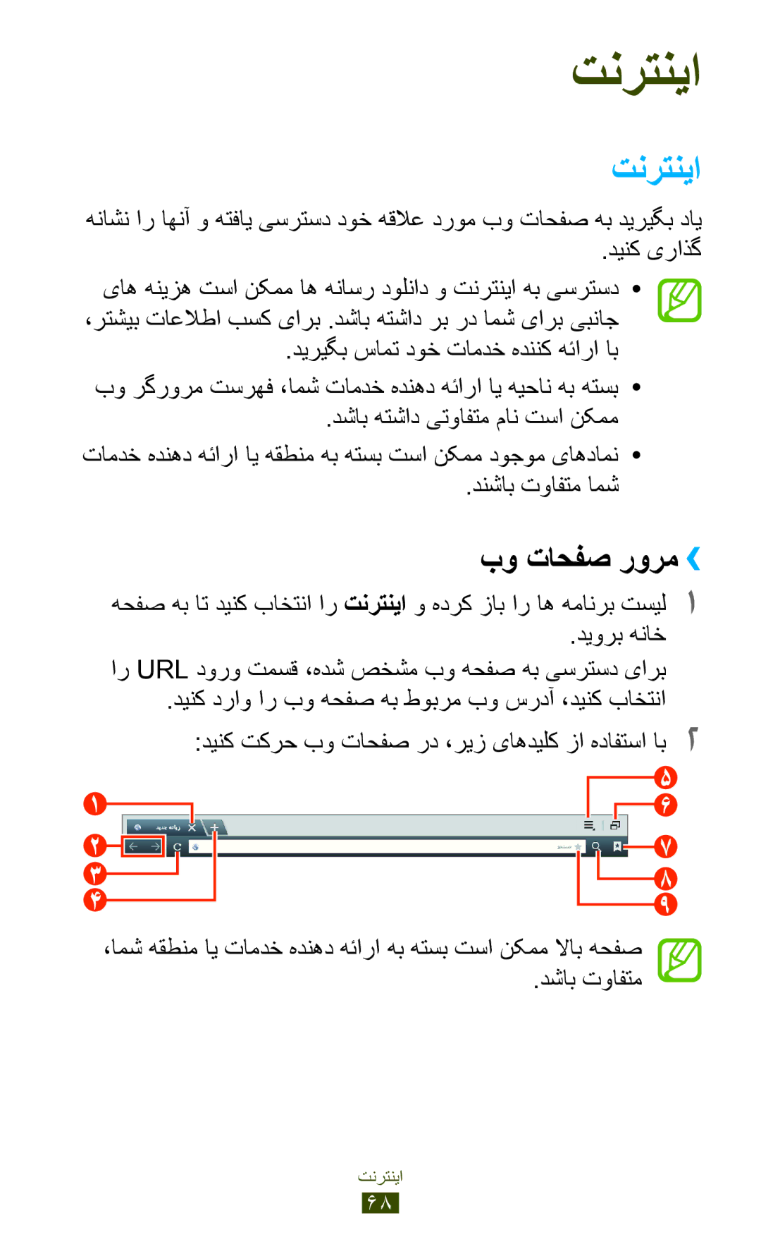 Samsung GT-N8000EAFTHR, GT-N8000EAAKSA, GT-N8000ZWFTHR, GT-N8000EAAEGY, GT-N8000ZWAXSG manual تنرتنيا, بو تاحفص رورم›› 