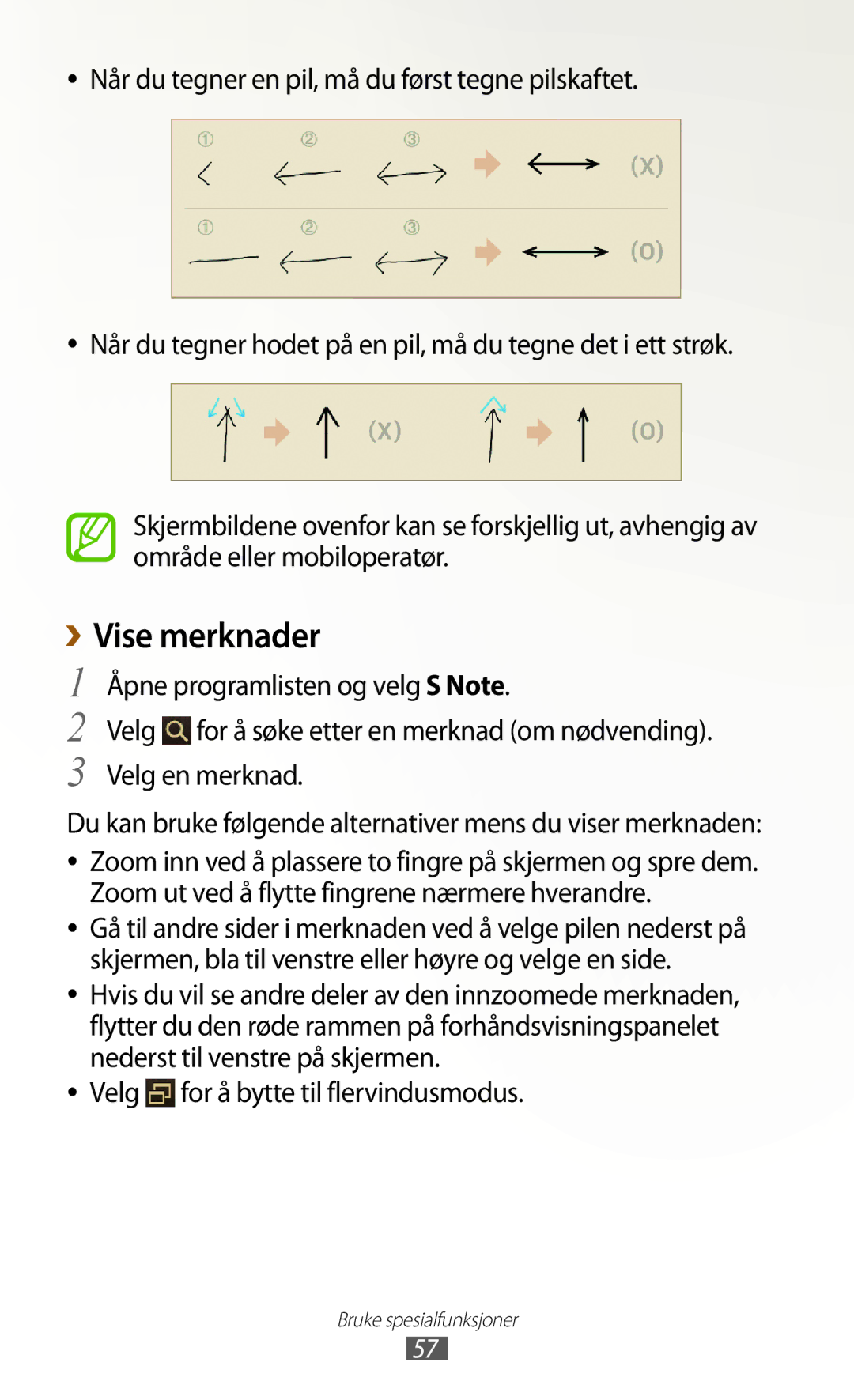 Samsung GT-N8000EAANEE, GT-N8000GRANEE, GT-N8000ZWANEE Vise merknader, Åpne programlisten og velg S Note, Velg en merknad 