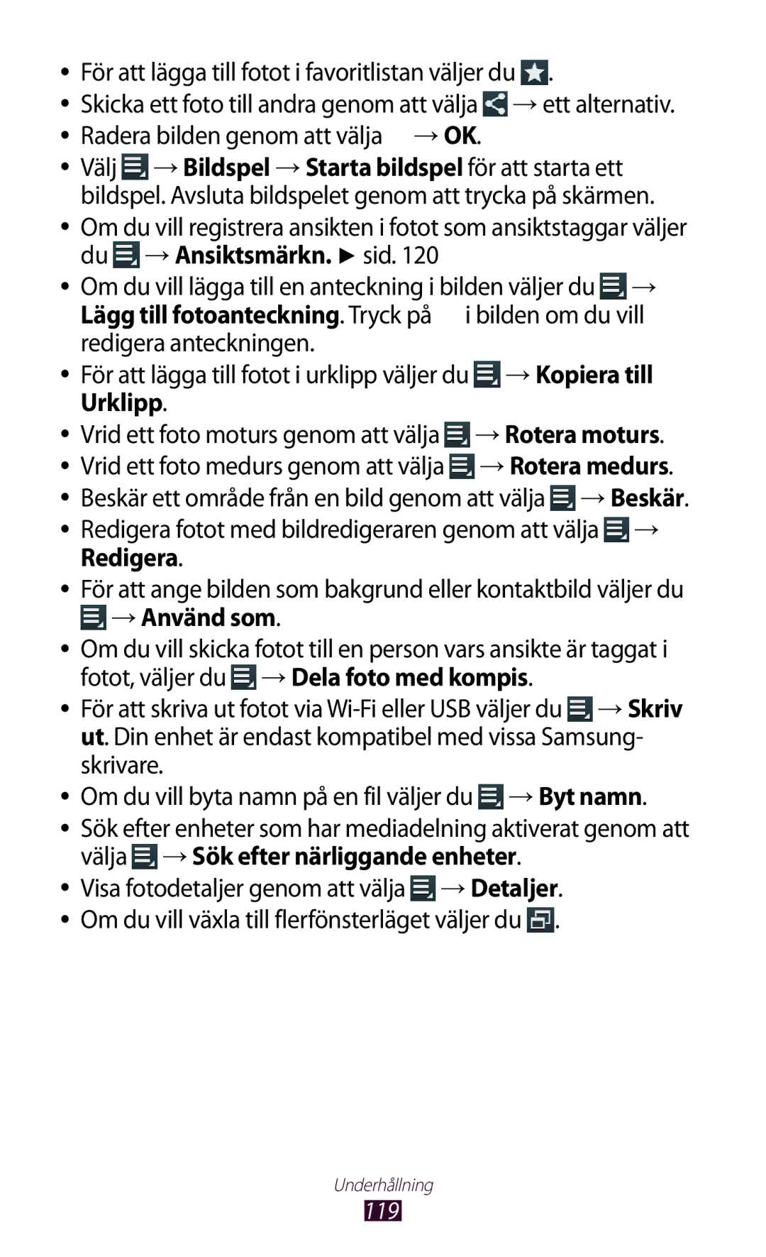 Samsung GT-N8000ZWANEE, GT-N8000EAANEE, GT-N8000GRANEE manual 119 